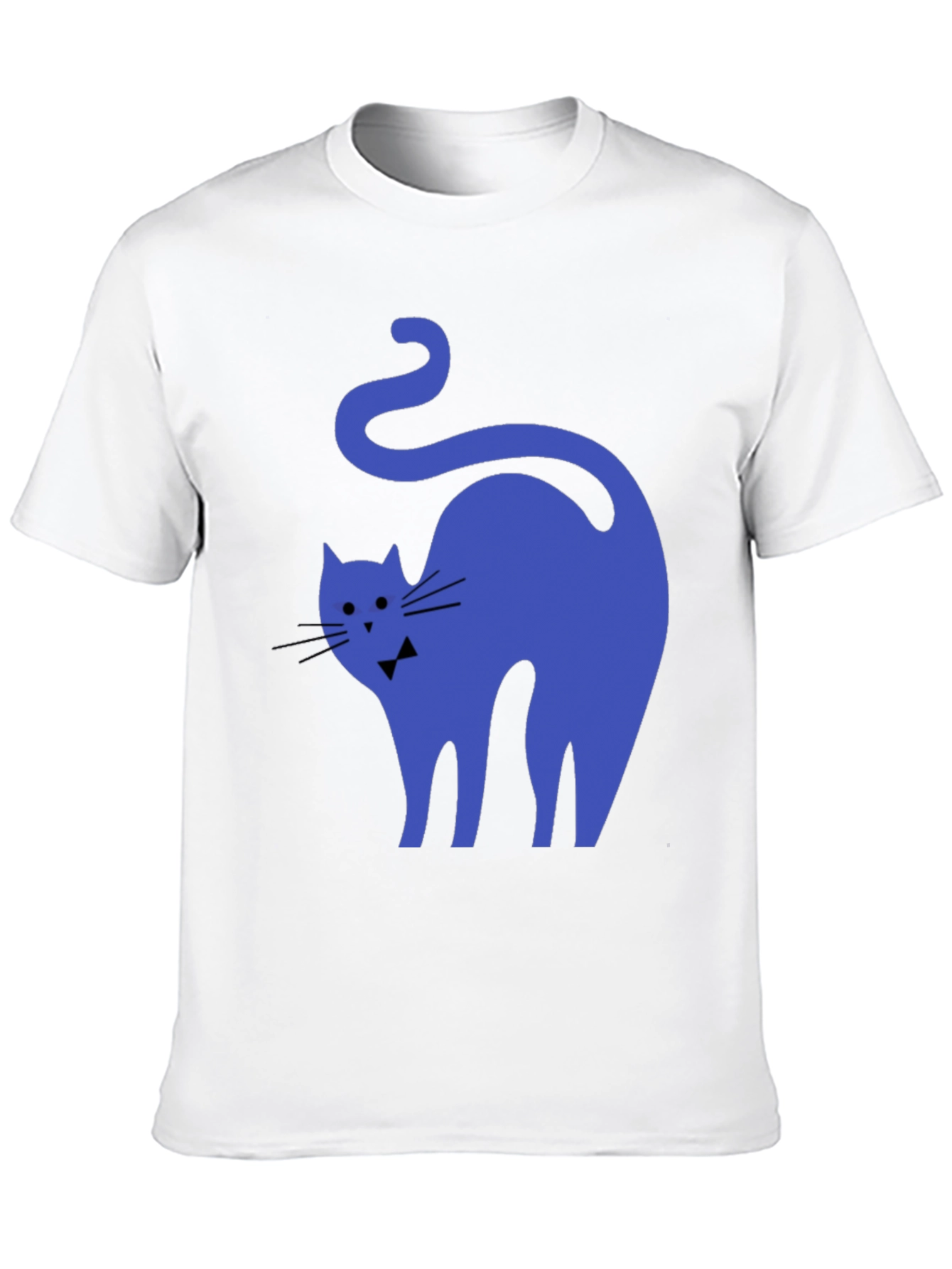 Blue Cat Black T-Shirt
