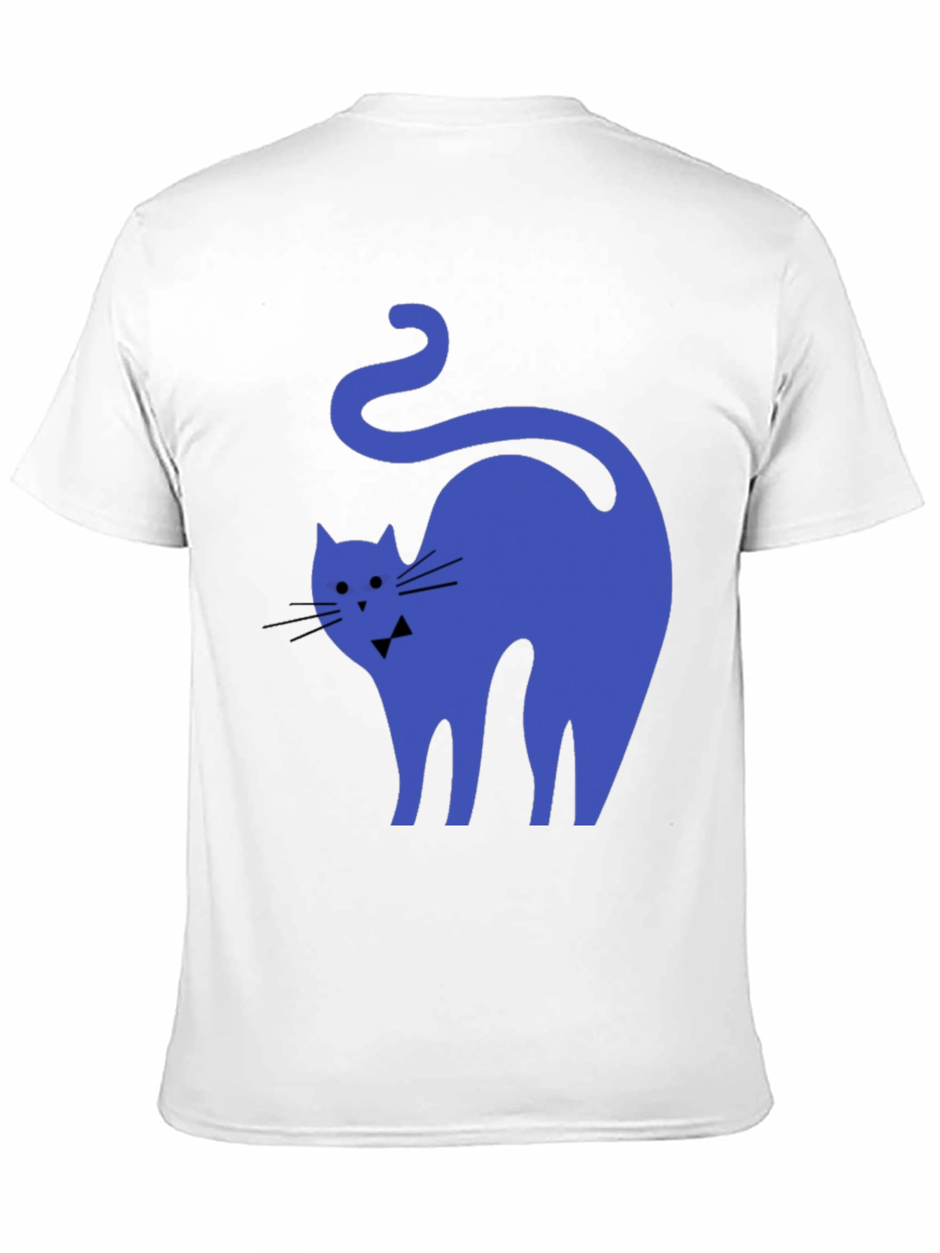 Blue Cat Black T-Shirt