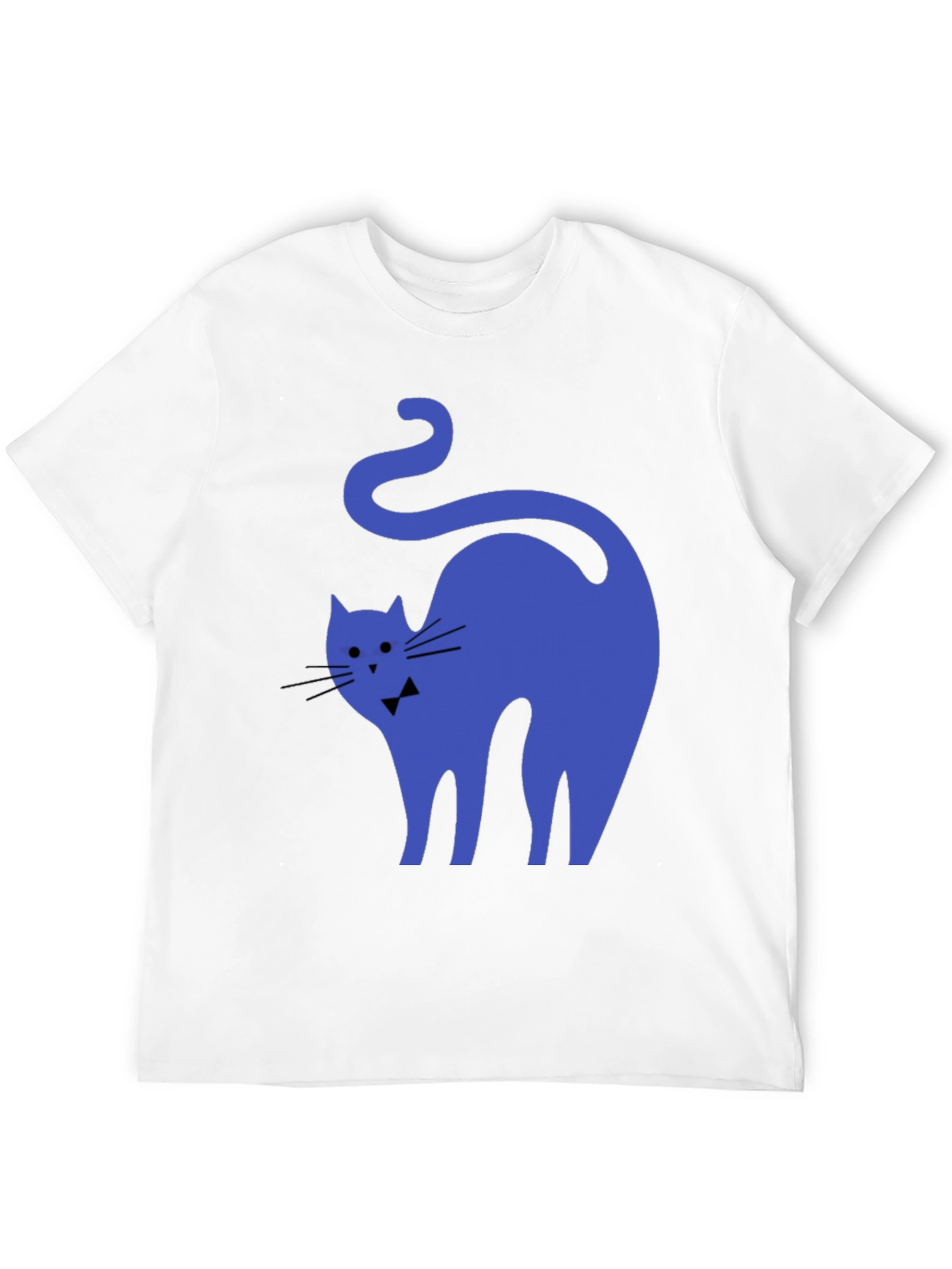 Blue Cat Black T-Shirt