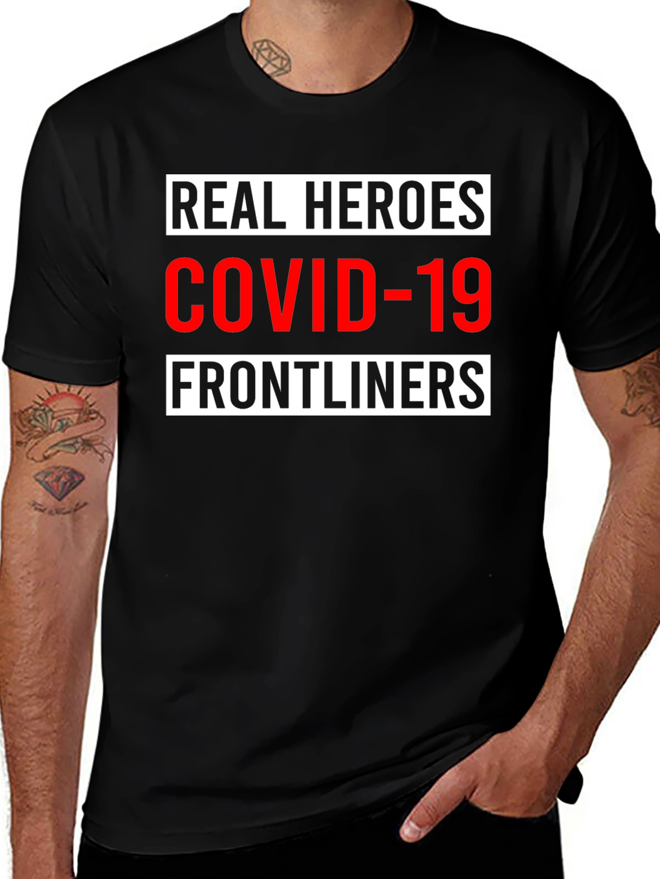 Real Heroes COVID-19 Frontliners Graphic Tee