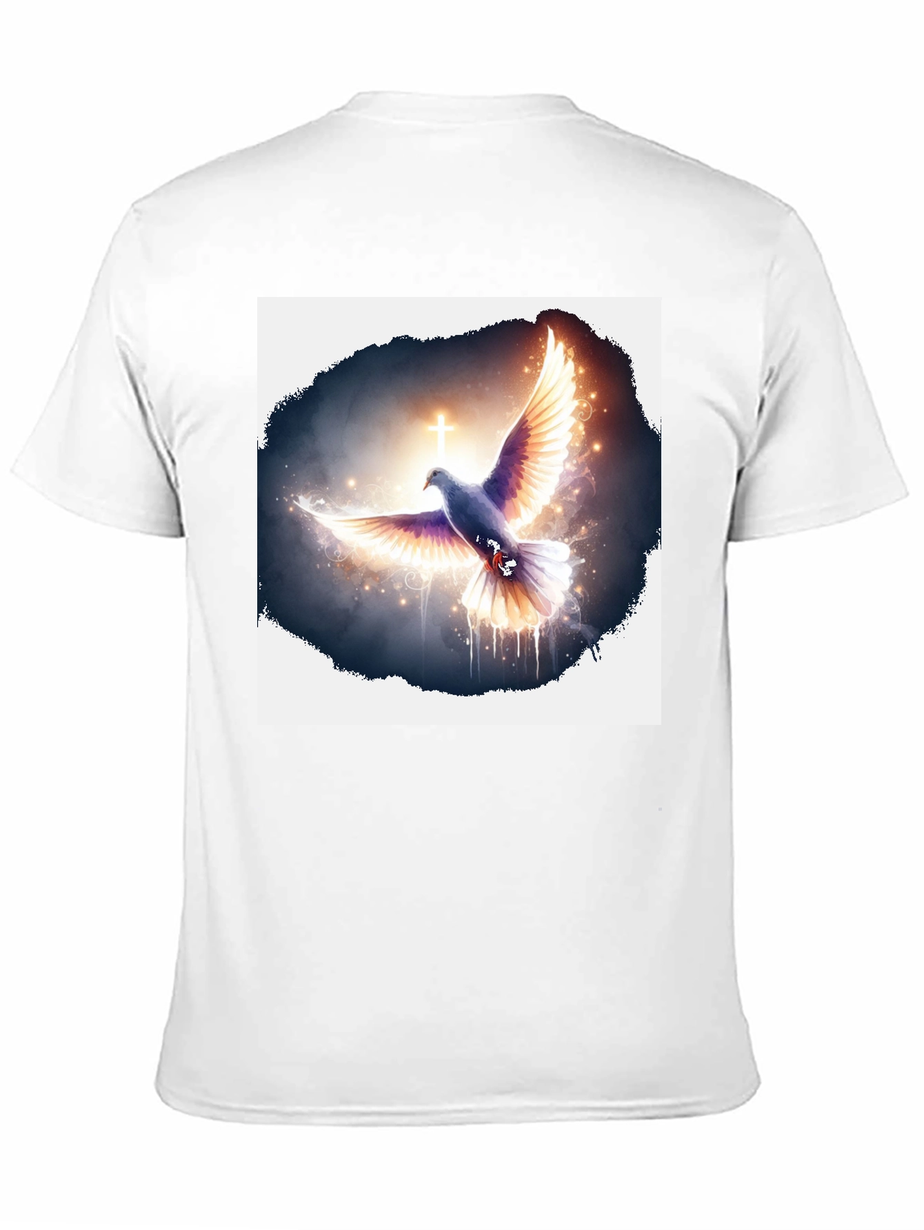 Dove & Cross Graphic Black T-Shirt