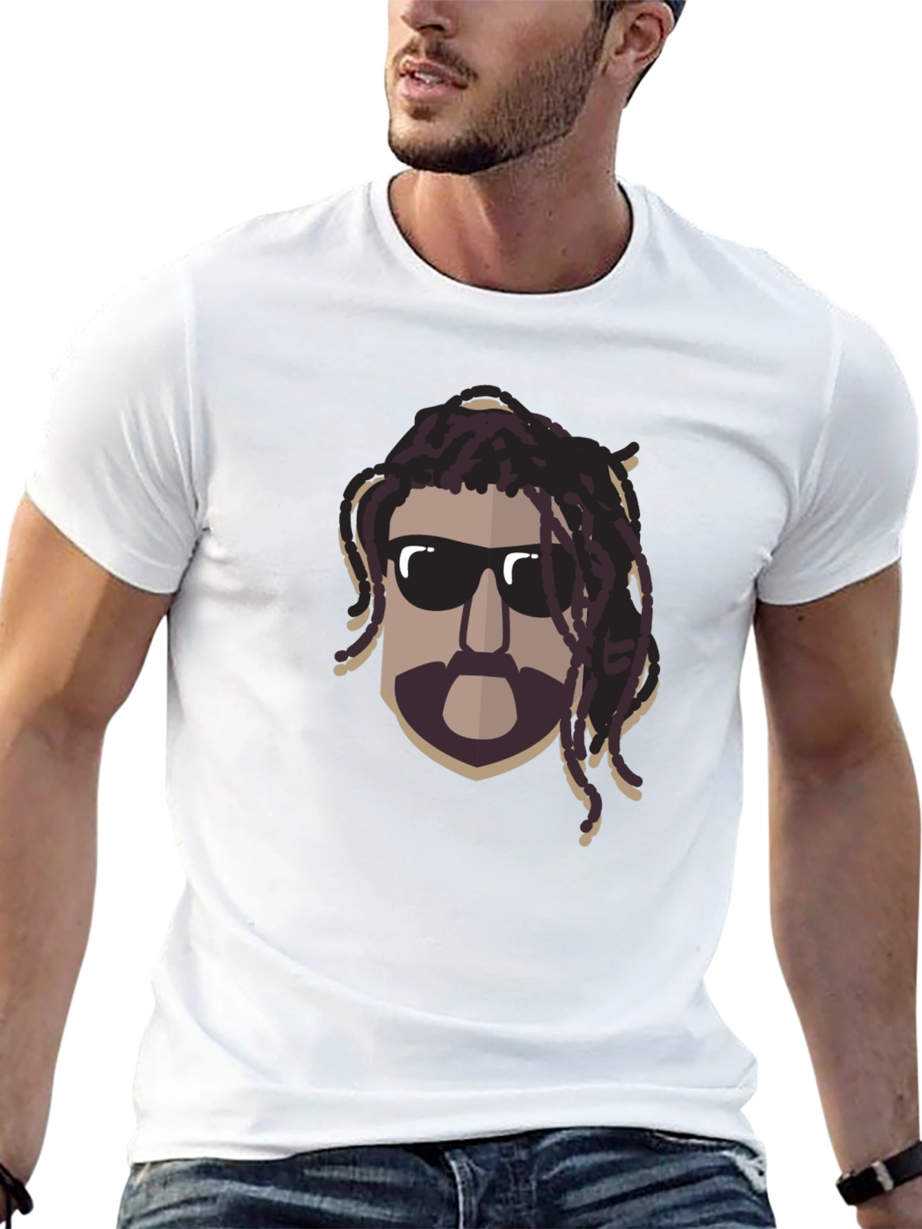 Cool Dude Graphic Tee - Black Cotton Blend
