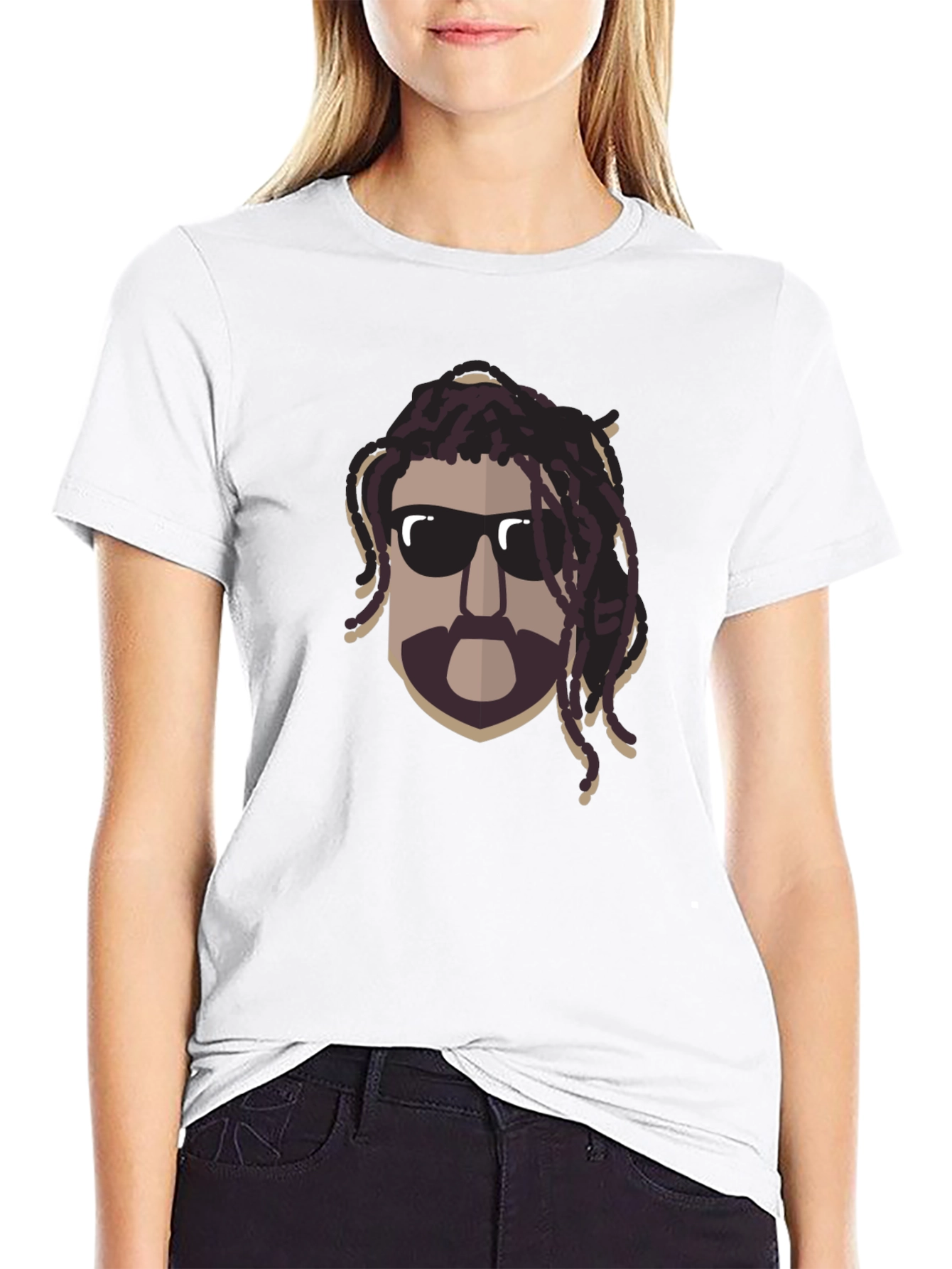 Cool Dude Graphic Tee - Black Cotton Blend