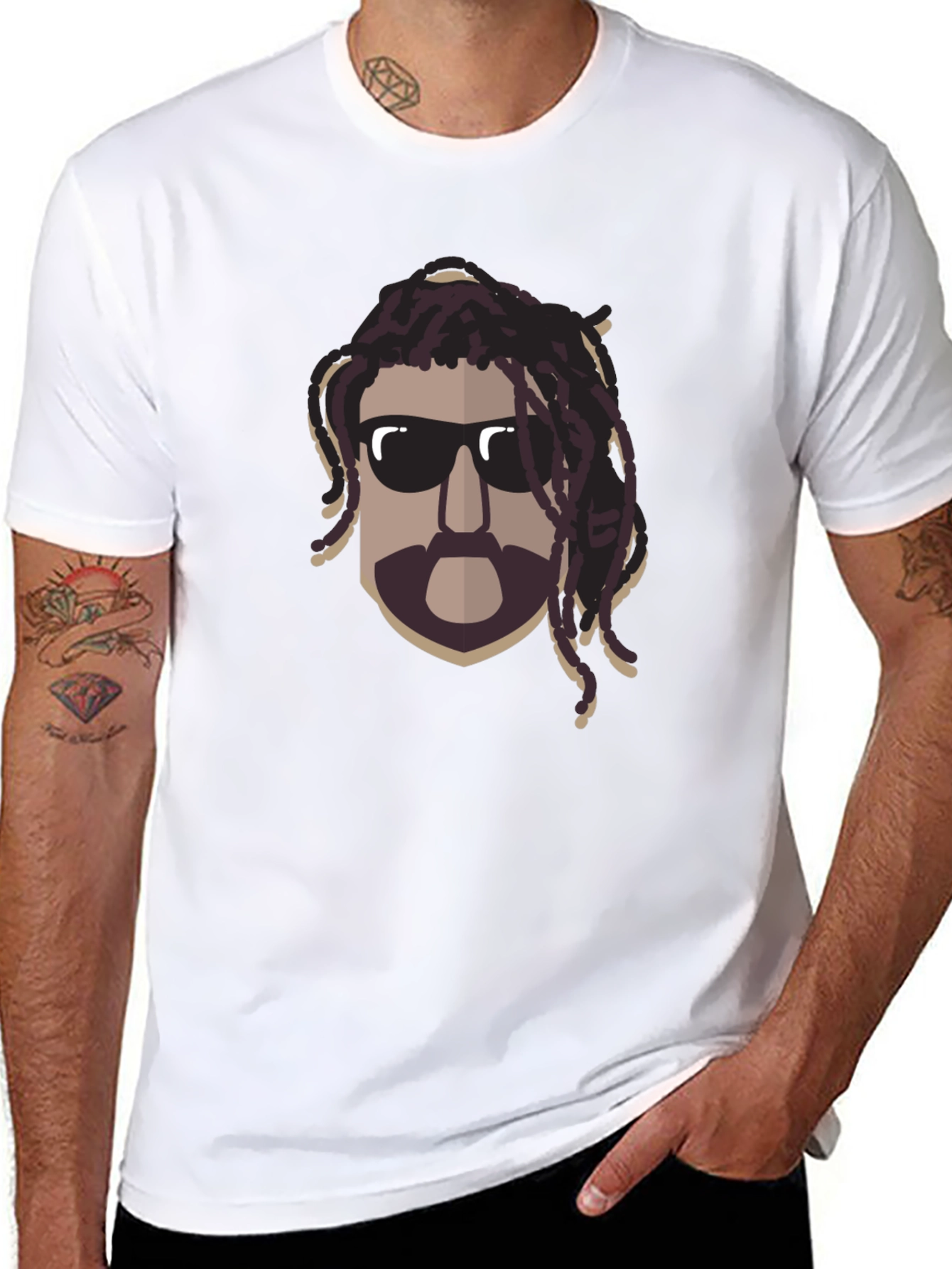Cool Dude Graphic Tee - Black Cotton Blend