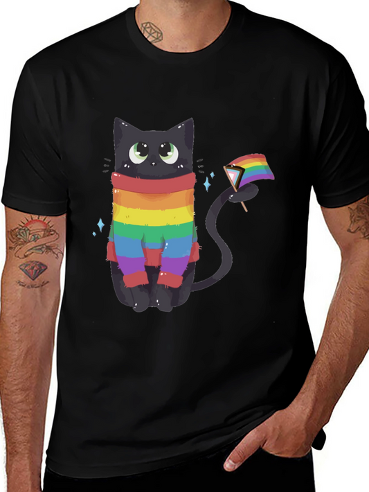 Rainbow Pride Cat Graphic Tee