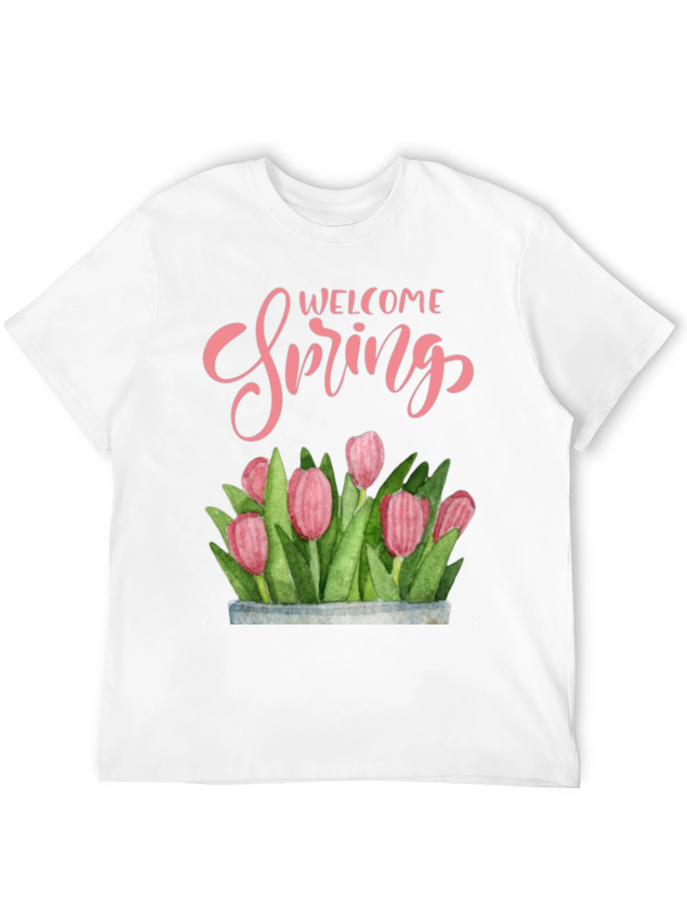 Welcome Spring Floral T-Shirt - Black