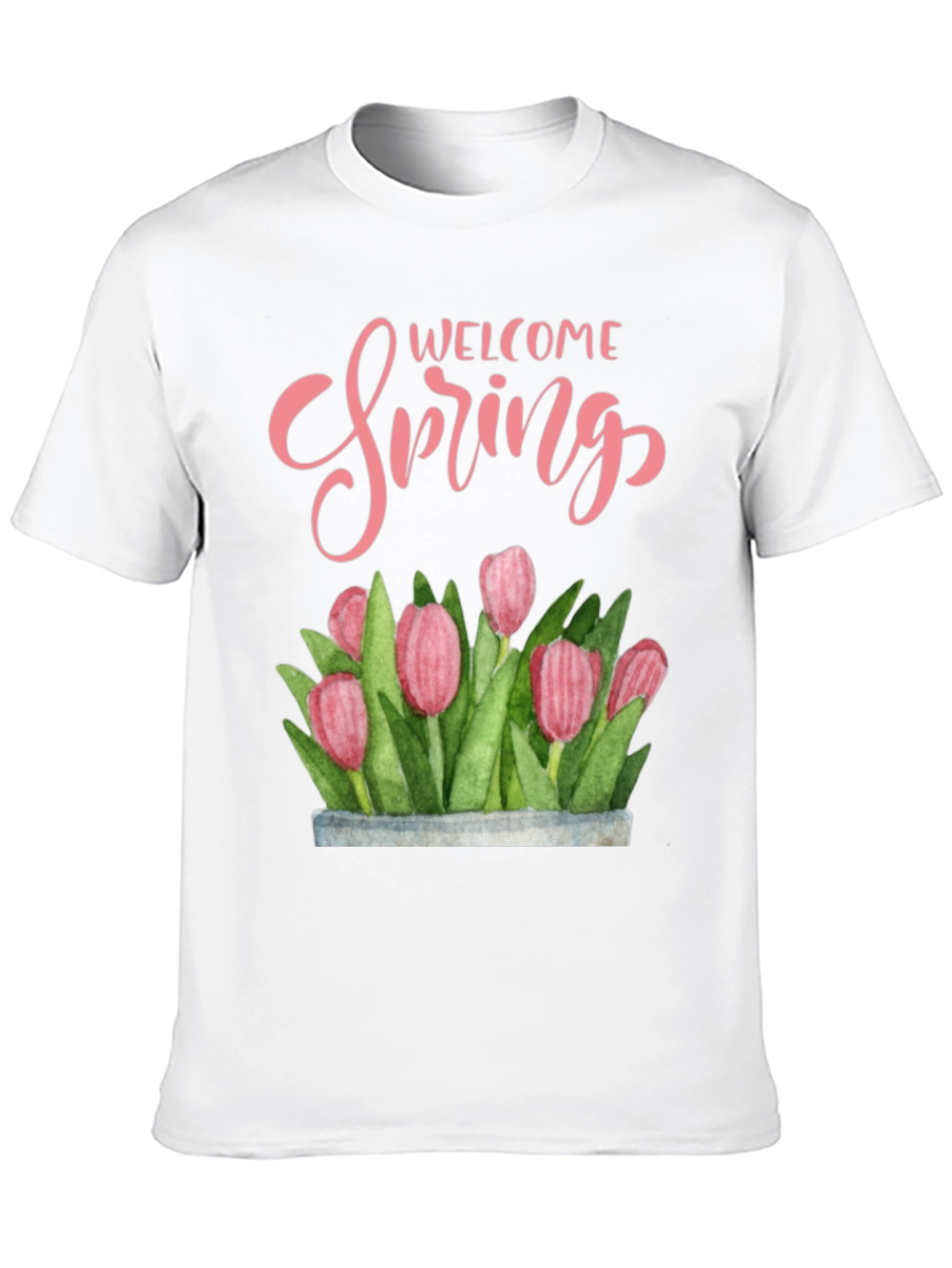 Welcome Spring Floral T-Shirt - Black
