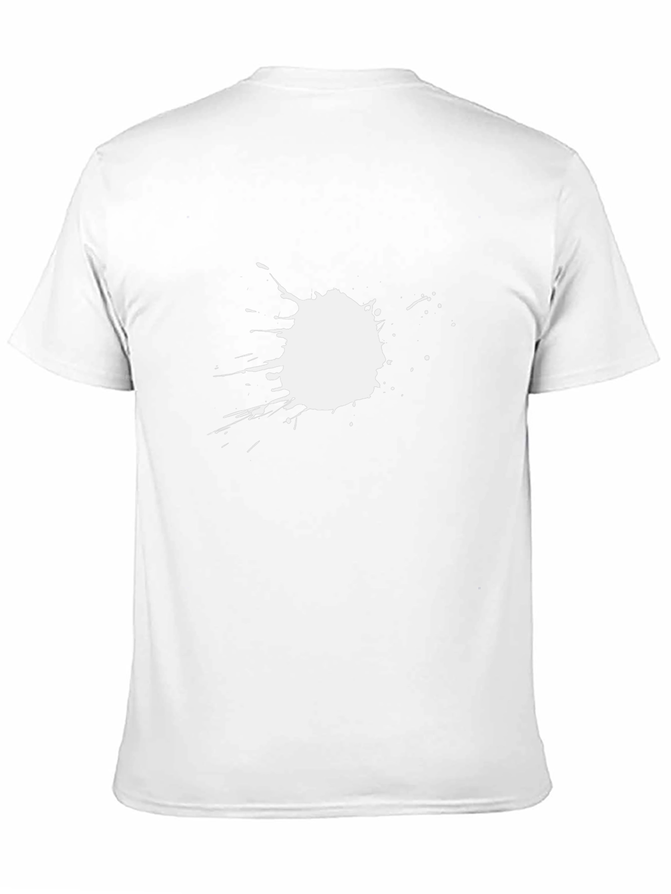 Black T-Shirt with White Splatter Design