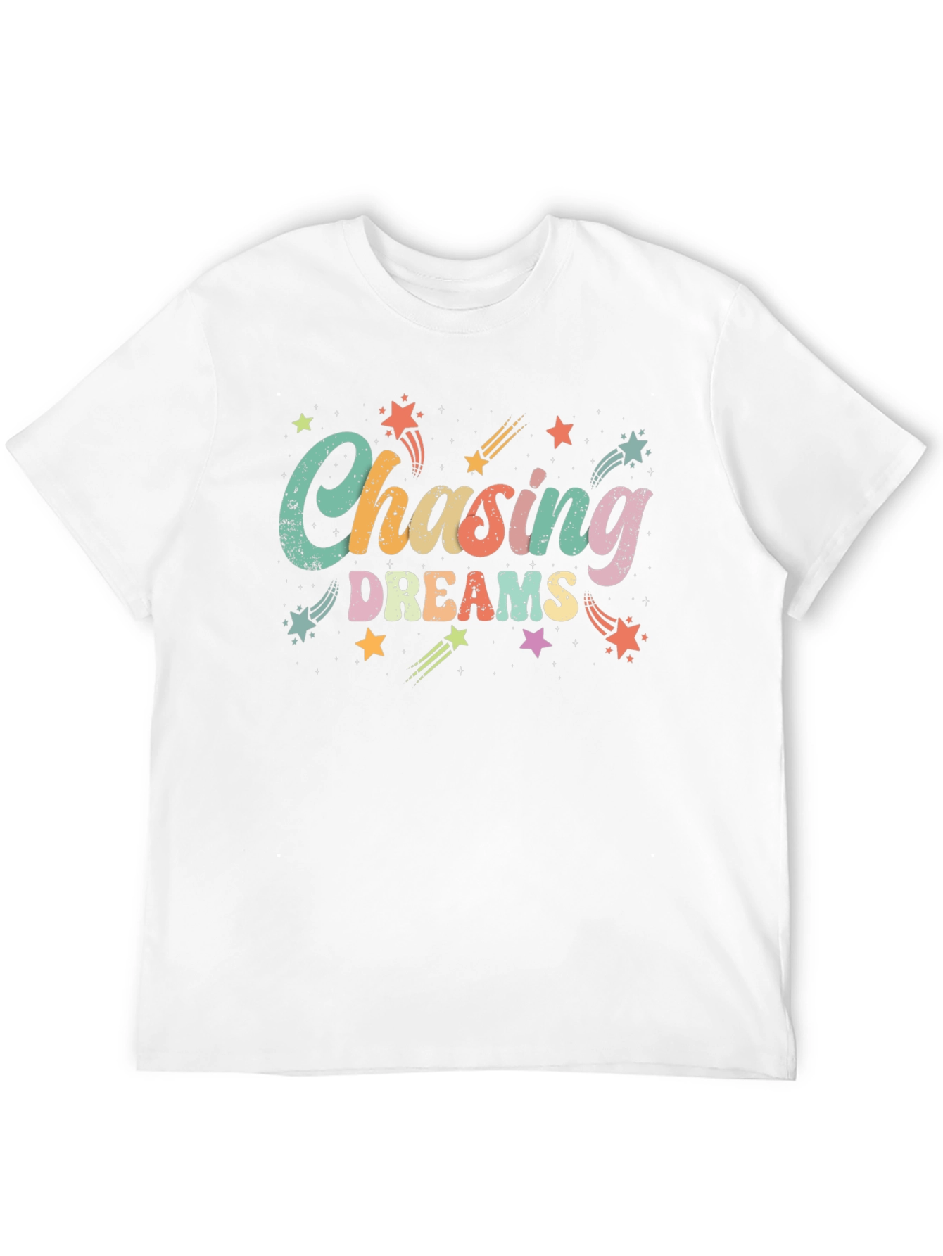Chasing Dreams Graphic Tee - Black Cotton T-Shirt