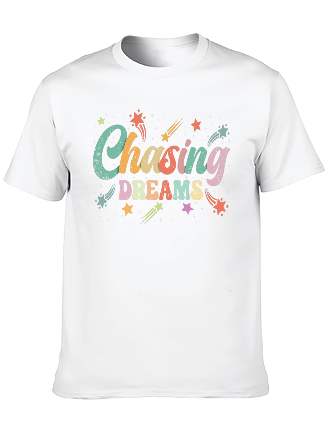 Chasing Dreams Graphic Tee - Black Cotton T-Shirt