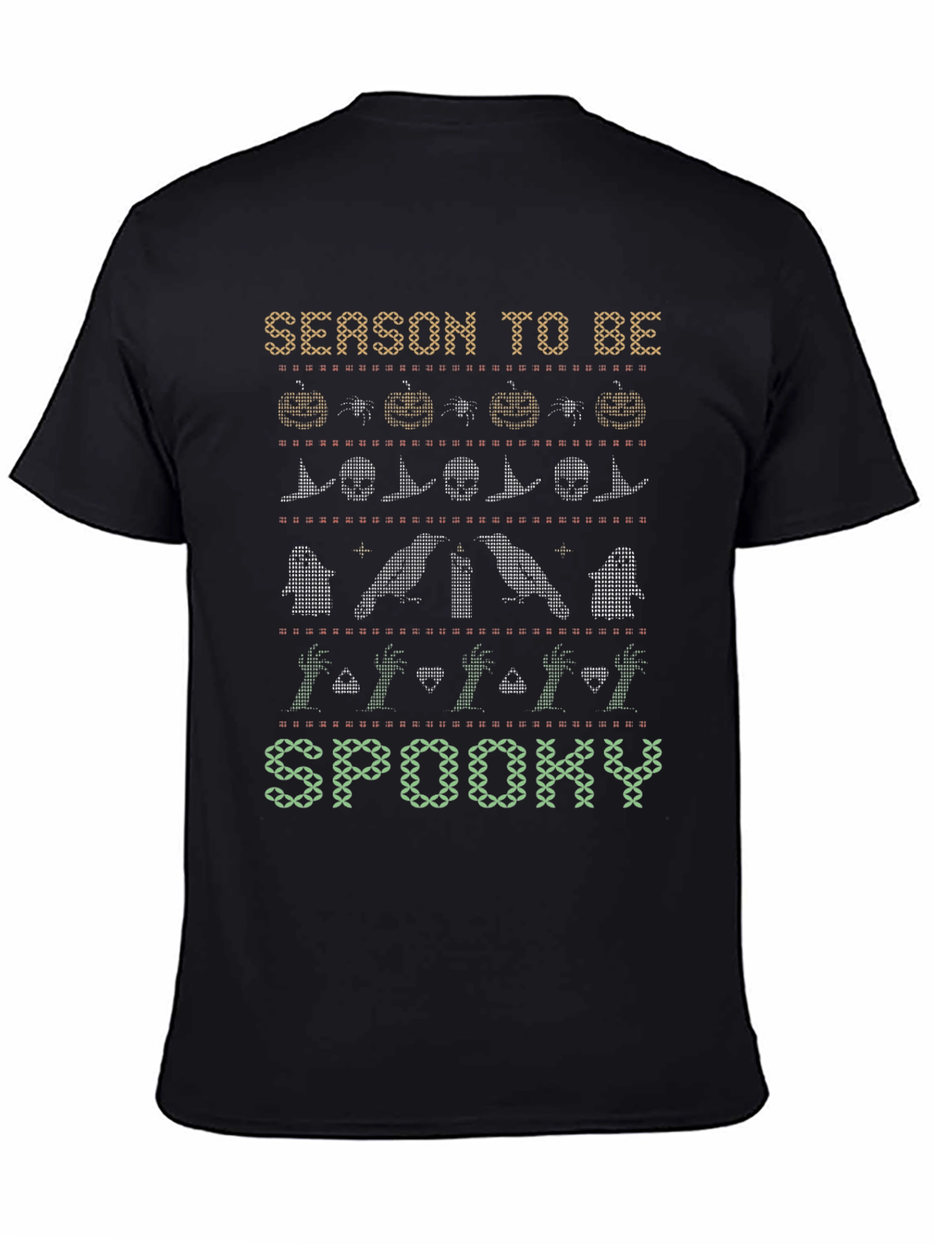 Halloween Season to Be Spooky Knit Style T-Shirt