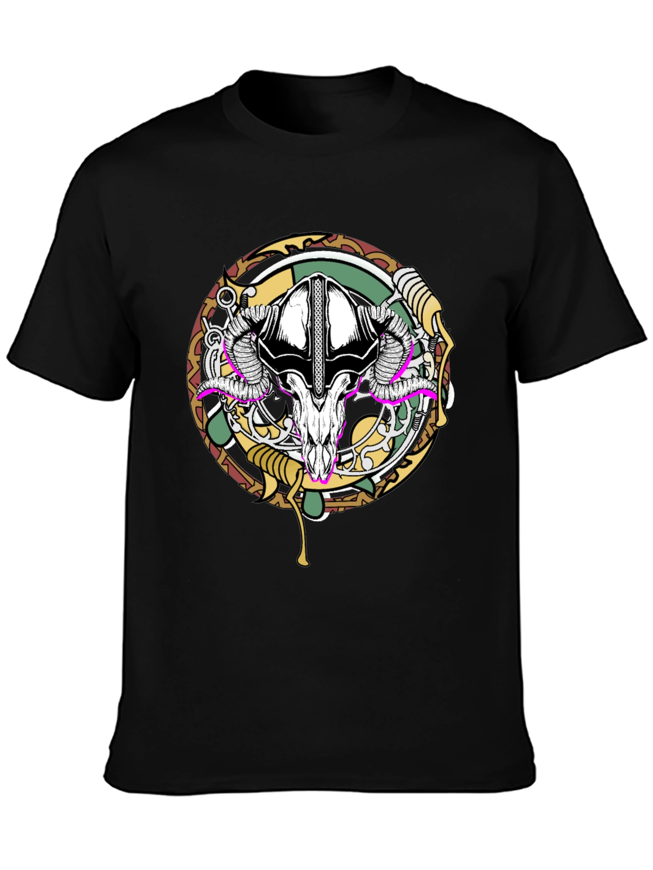 Ram Skull Graphic Tee - Unique Design