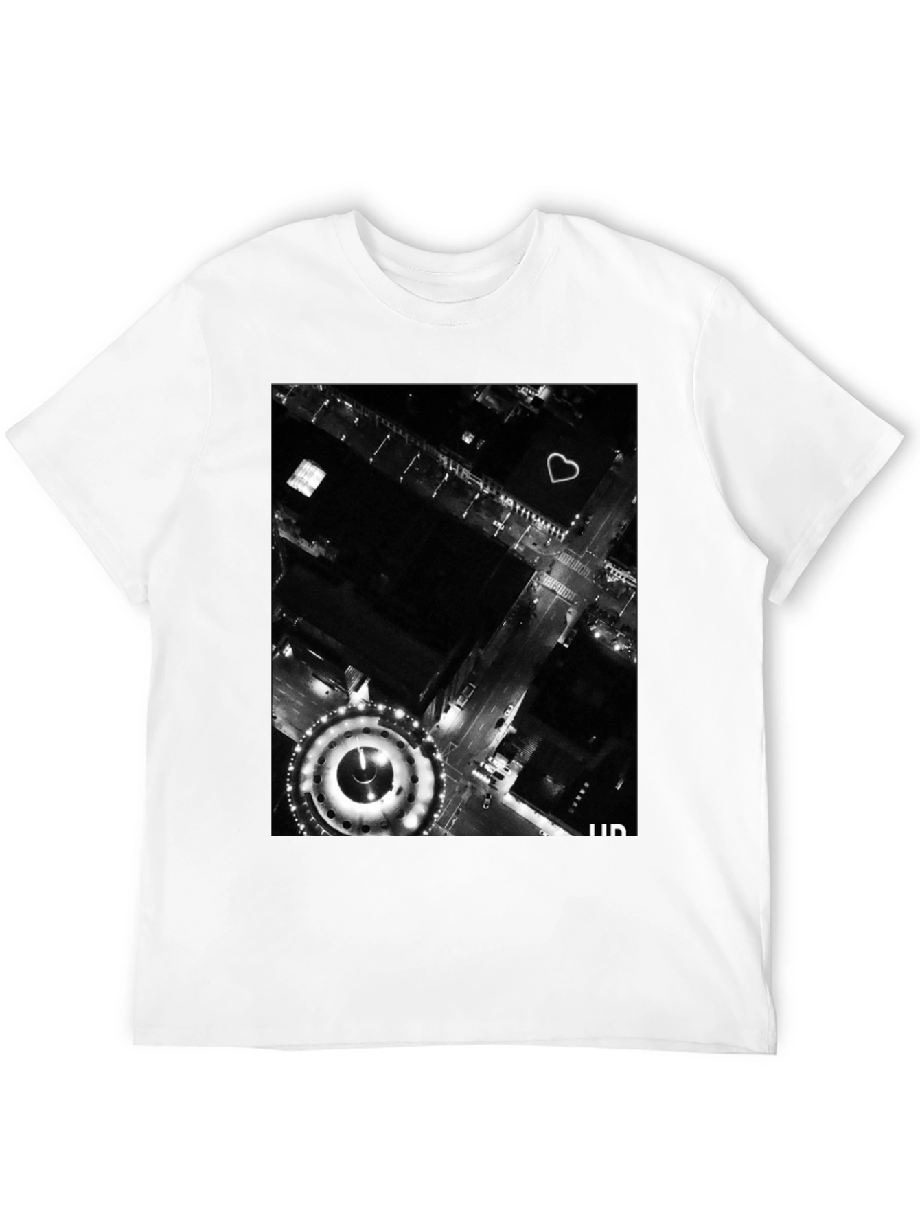 Urban Lights Graphic Tee - Stylish Black T-Shirt