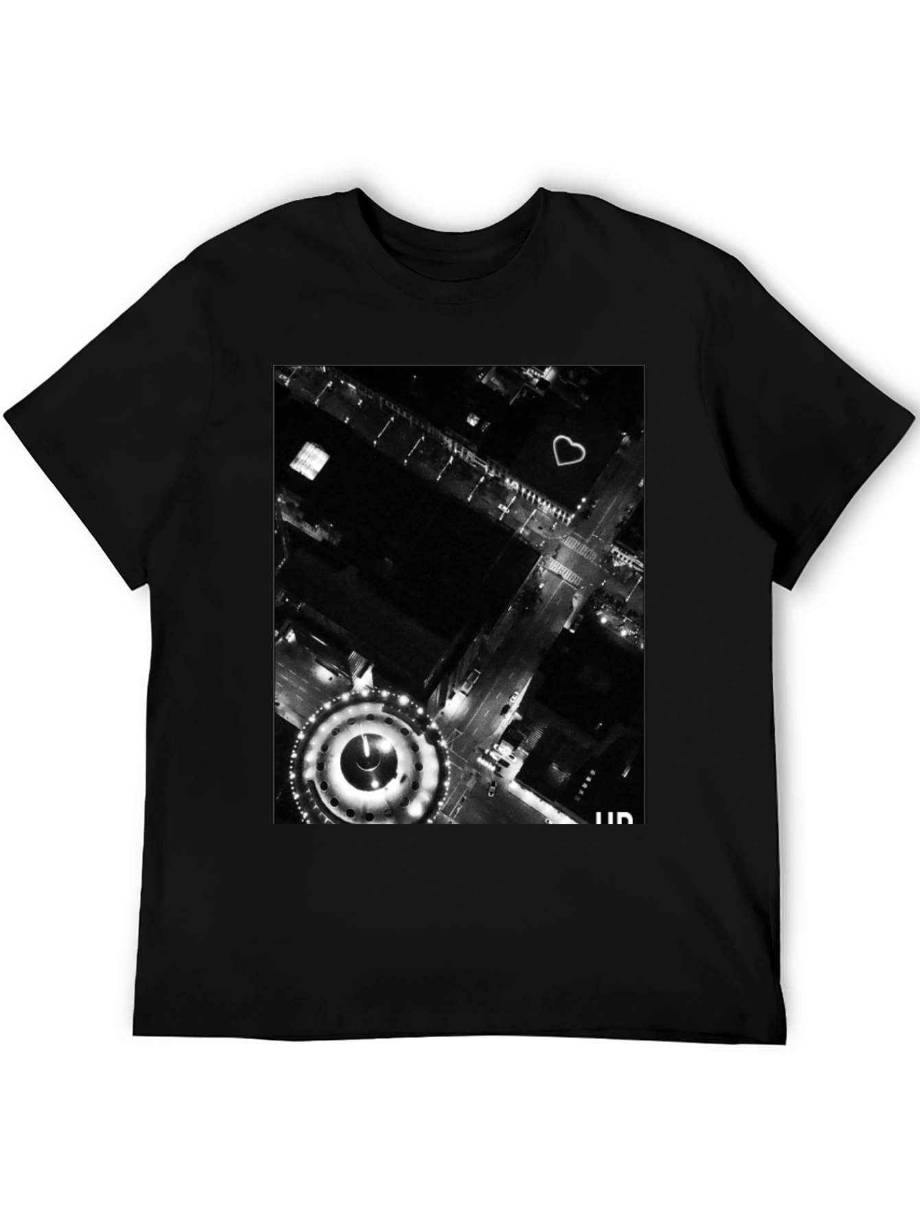 Urban Lights Graphic Tee - Stylish Black T-Shirt