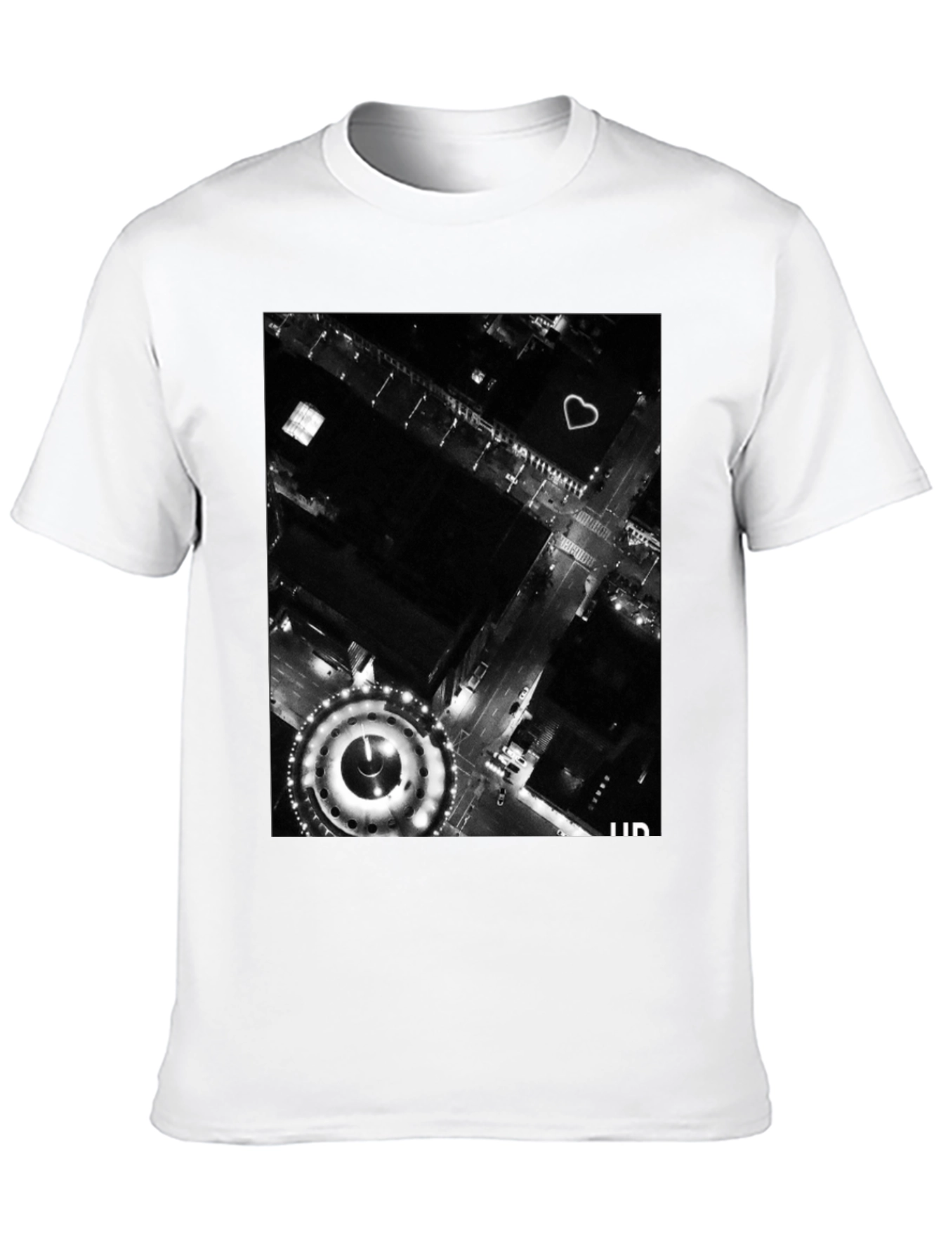 Urban Lights Graphic Tee - Stylish Black T-Shirt