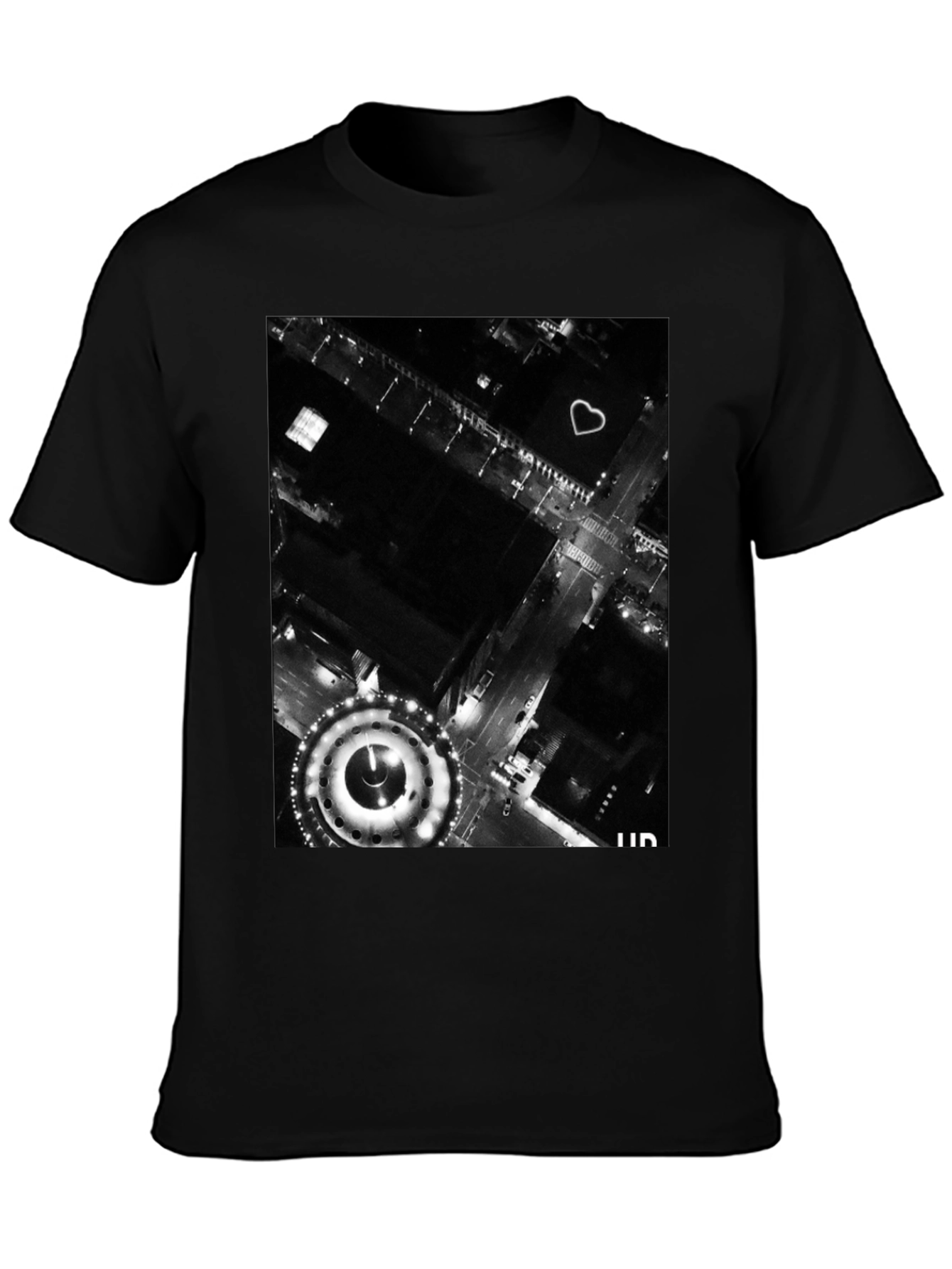 Urban Lights Graphic Tee - Stylish Black T-Shirt