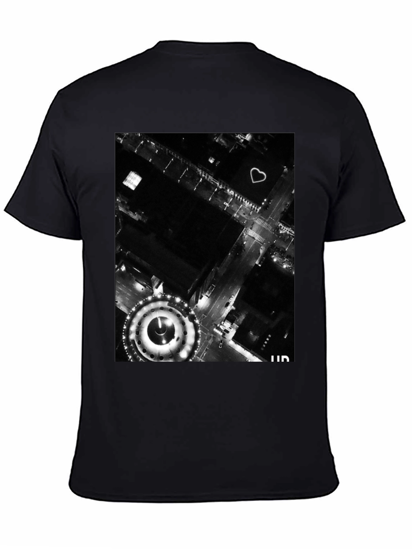 Urban Lights Graphic Tee - Stylish Black T-Shirt