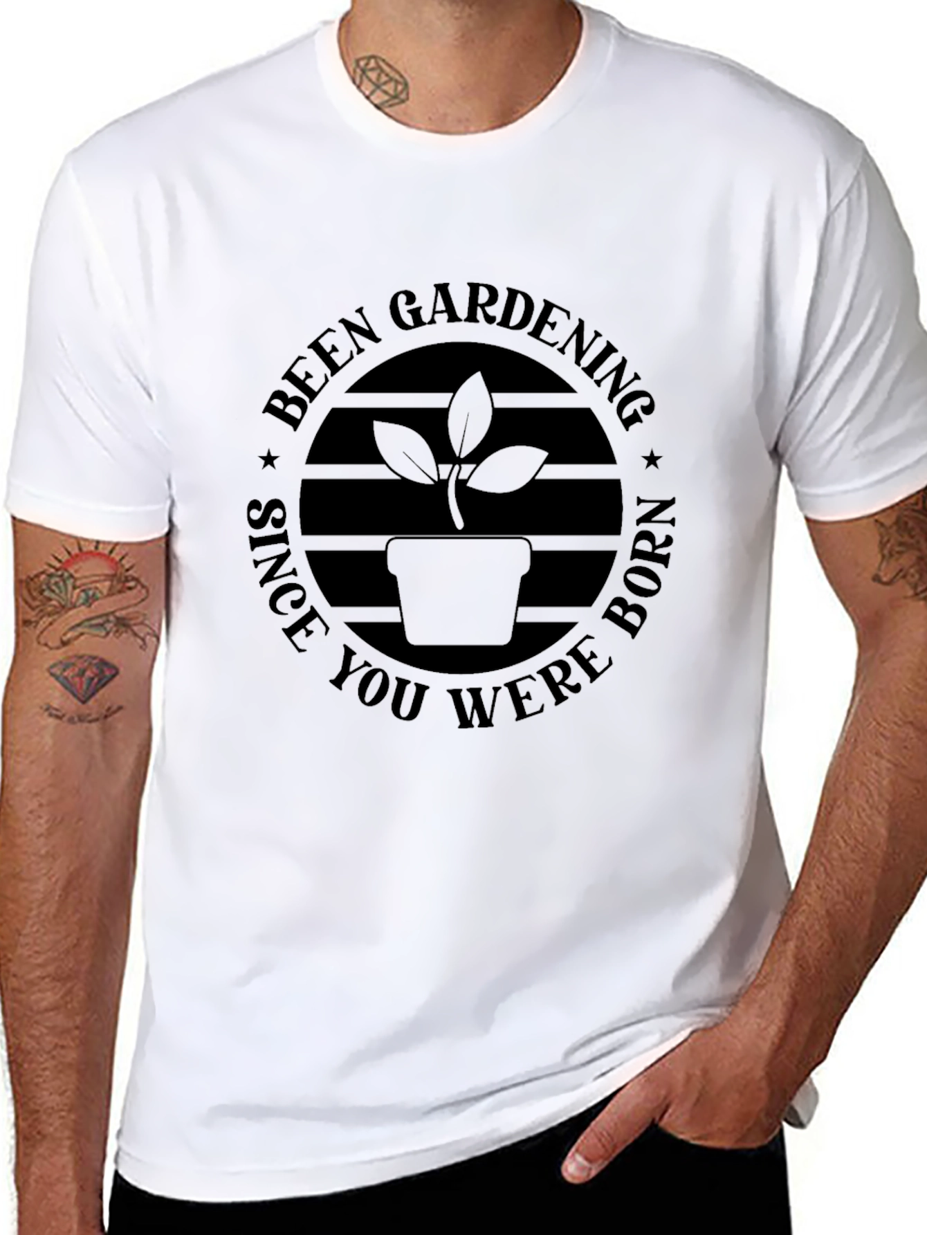 Gardening Since You Were Born Black T-Shirt