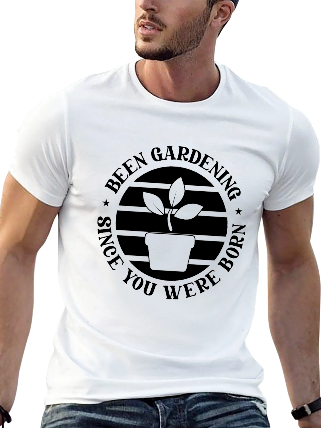 Gardening Since You Were Born Black T-Shirt