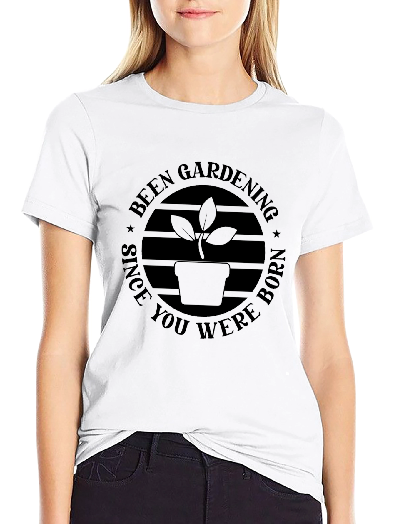 Gardening Since You Were Born Black T-Shirt
