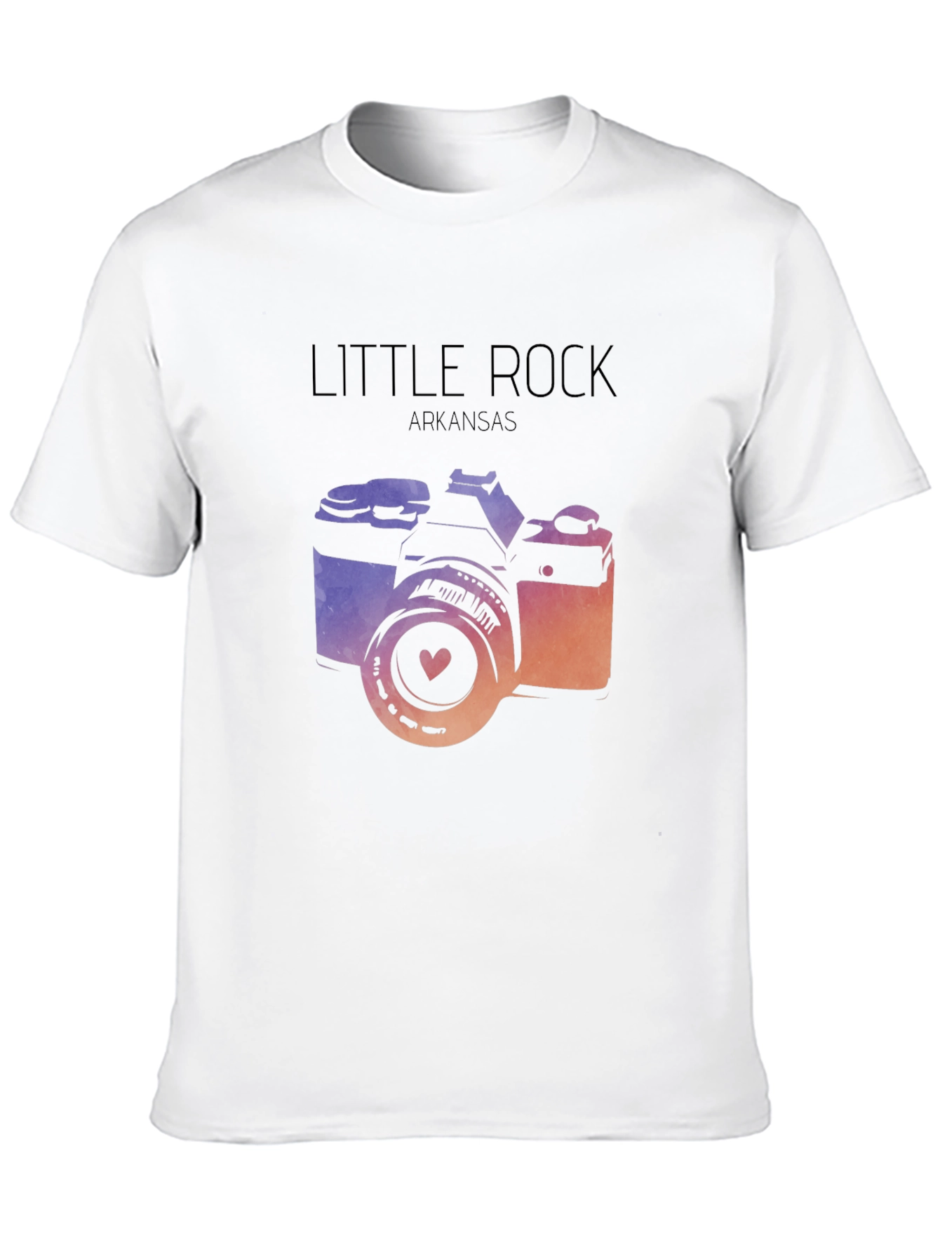 Little Rock Arkansas Camera Graphic T-Shirt