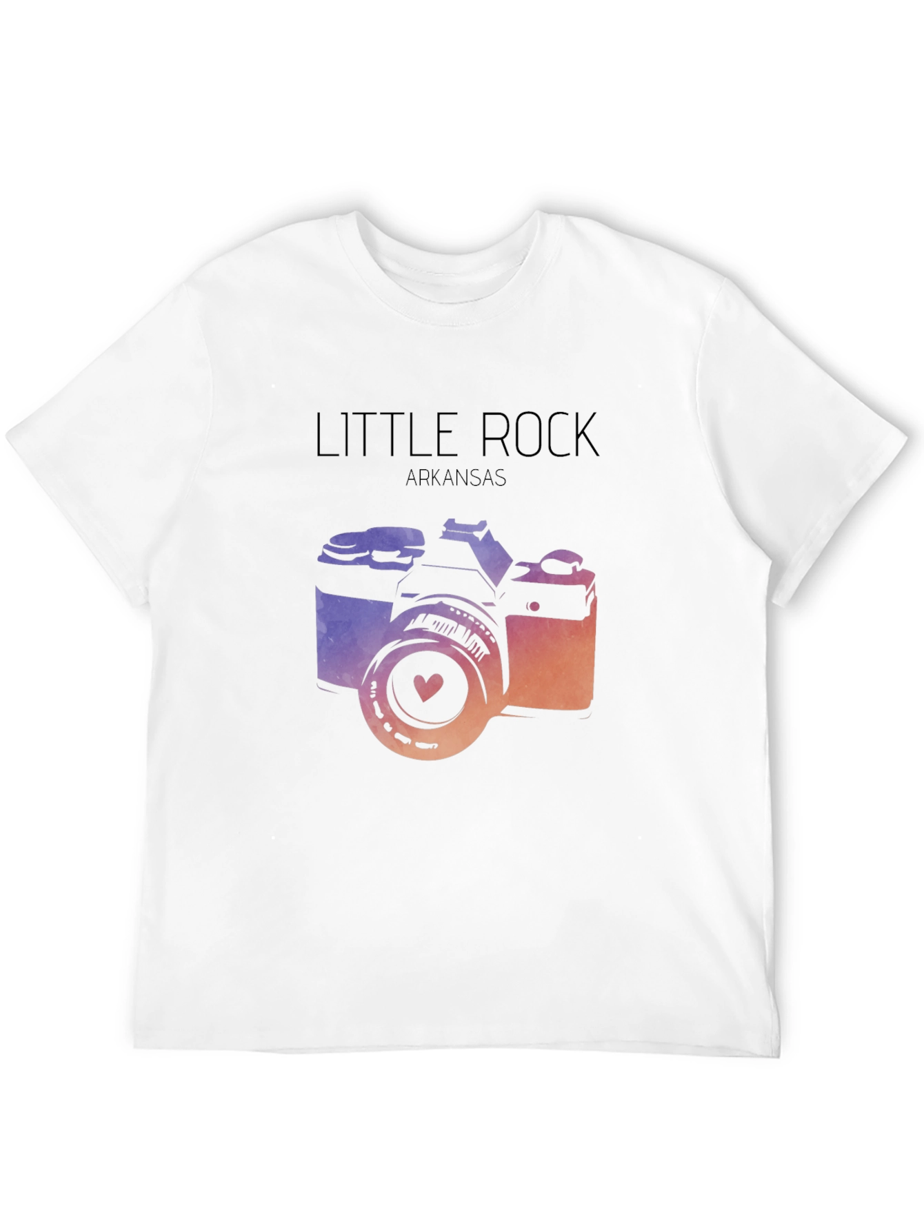 Little Rock Arkansas Camera Graphic T-Shirt