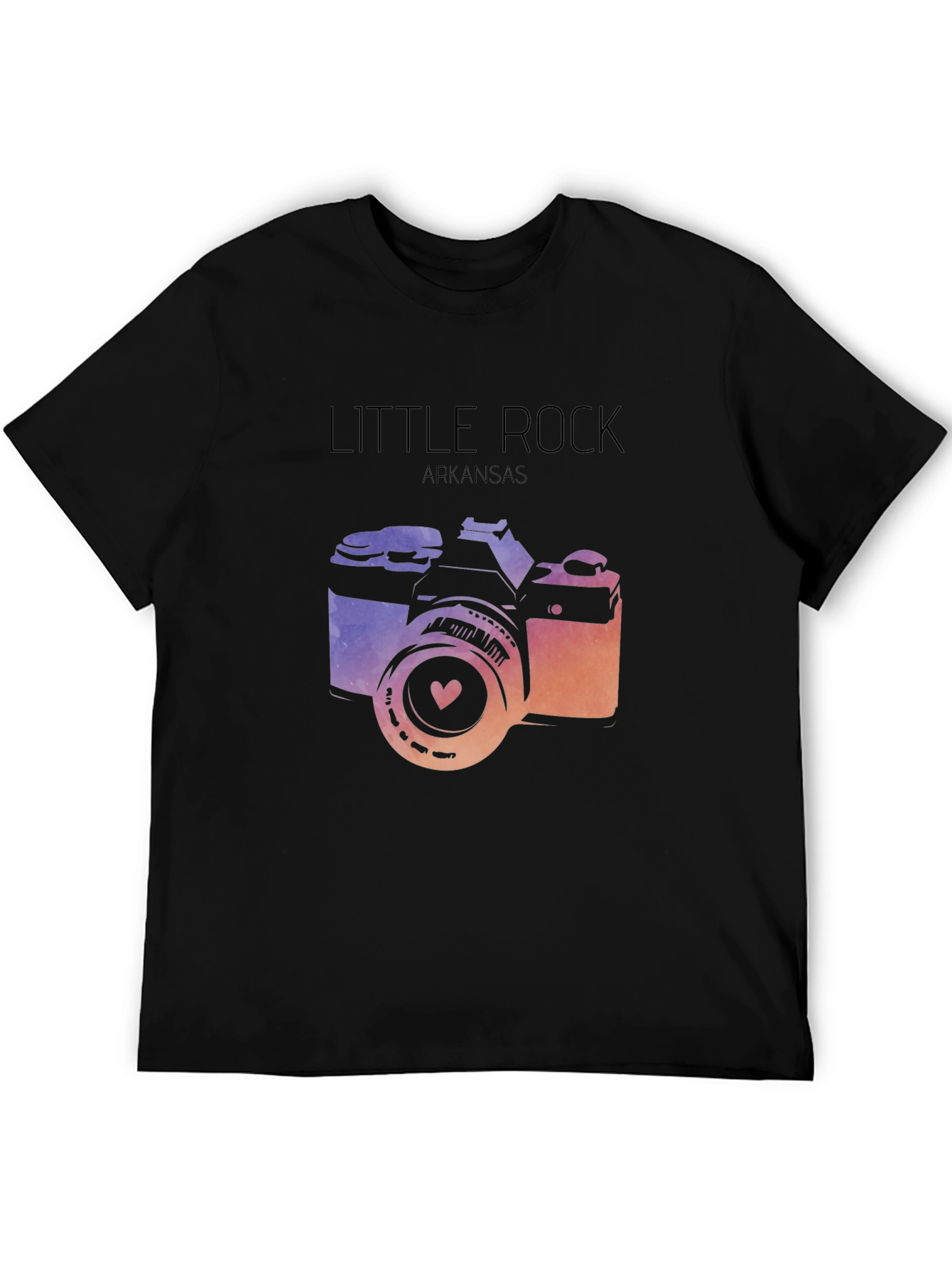 Little Rock Arkansas Camera Graphic T-Shirt