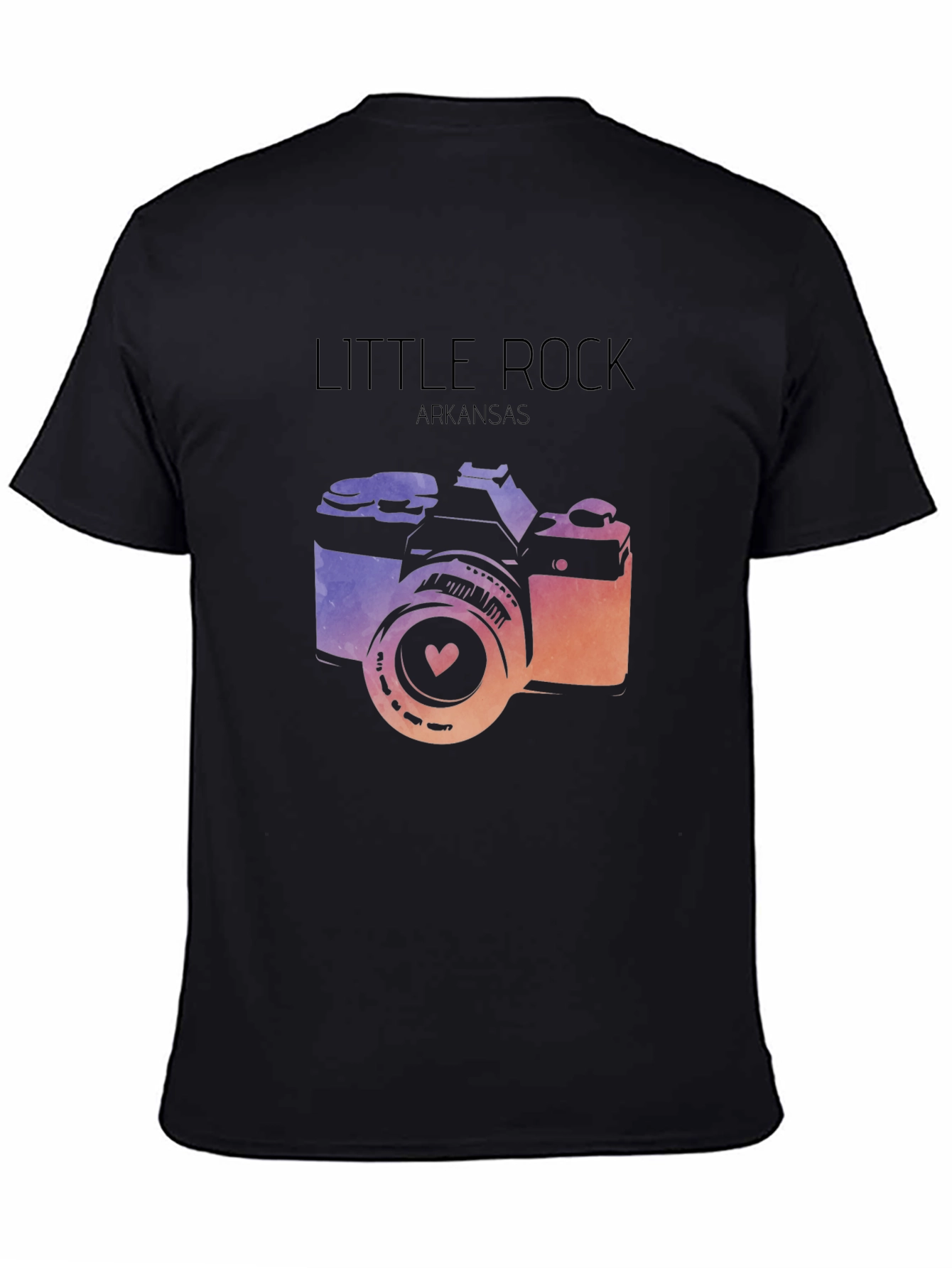 Little Rock Arkansas Camera Graphic T-Shirt