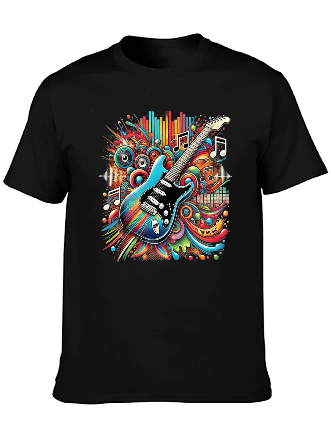 Electric Guitar Music T-Shirt - Black