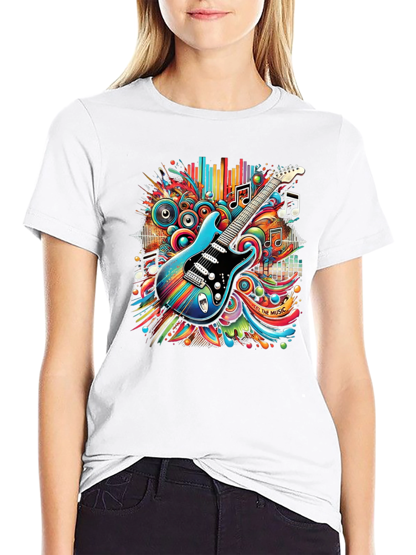 Electric Guitar Music T-Shirt - Black