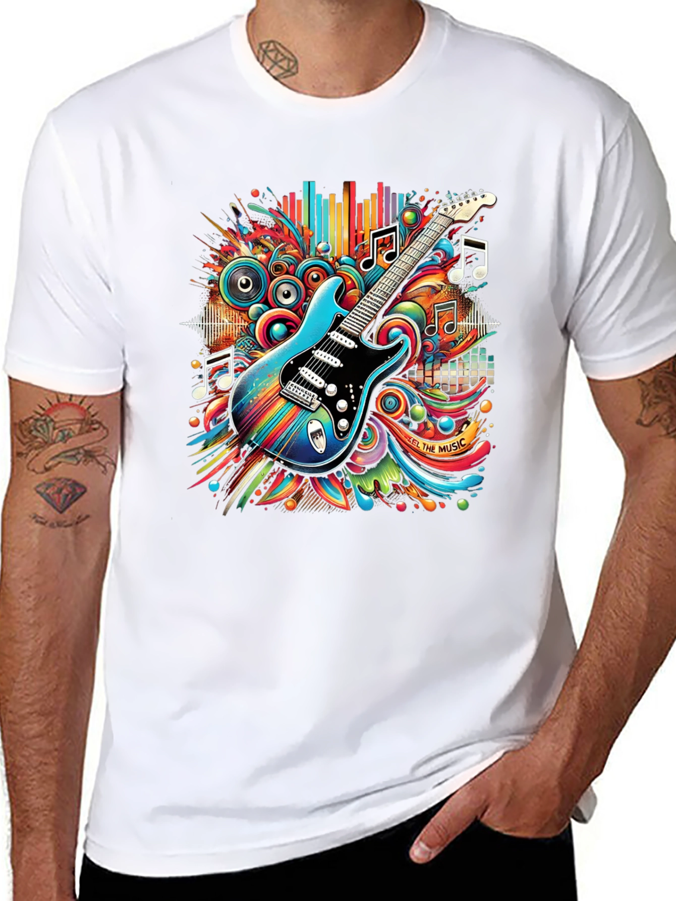 Electric Guitar Music T-Shirt - Black