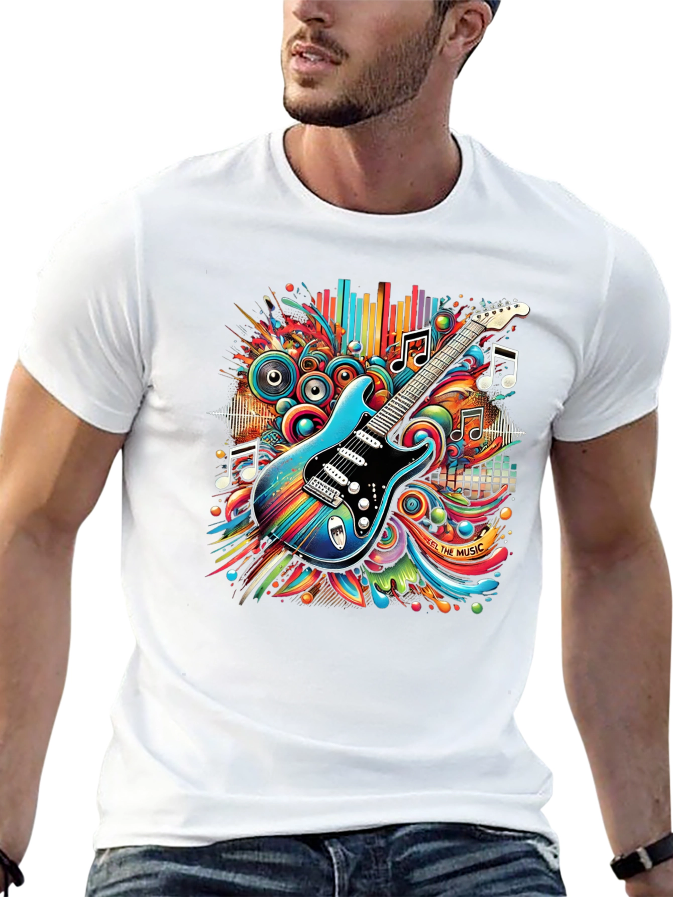 Electric Guitar Music T-Shirt - Black
