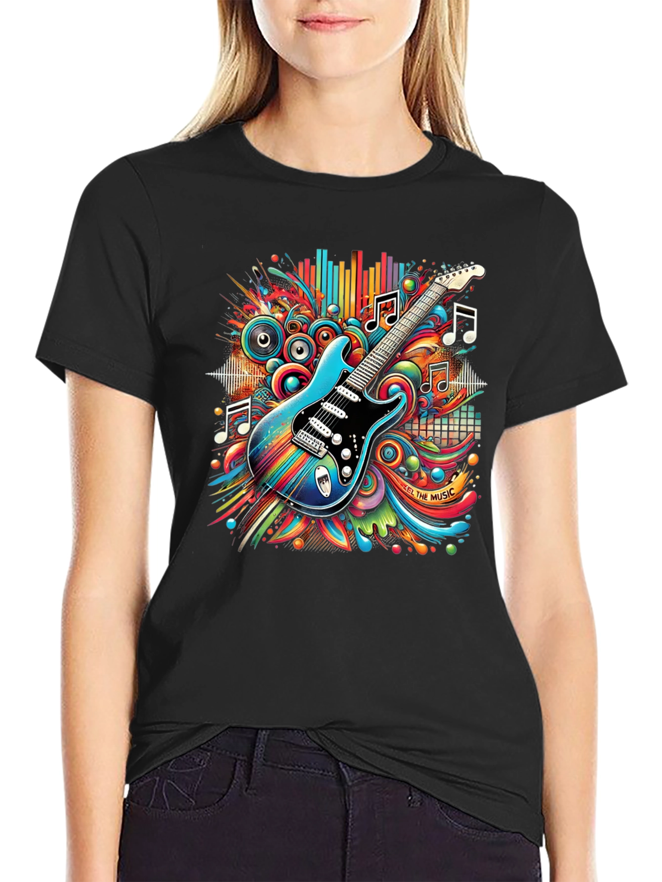 Electric Guitar Music T-Shirt - Black