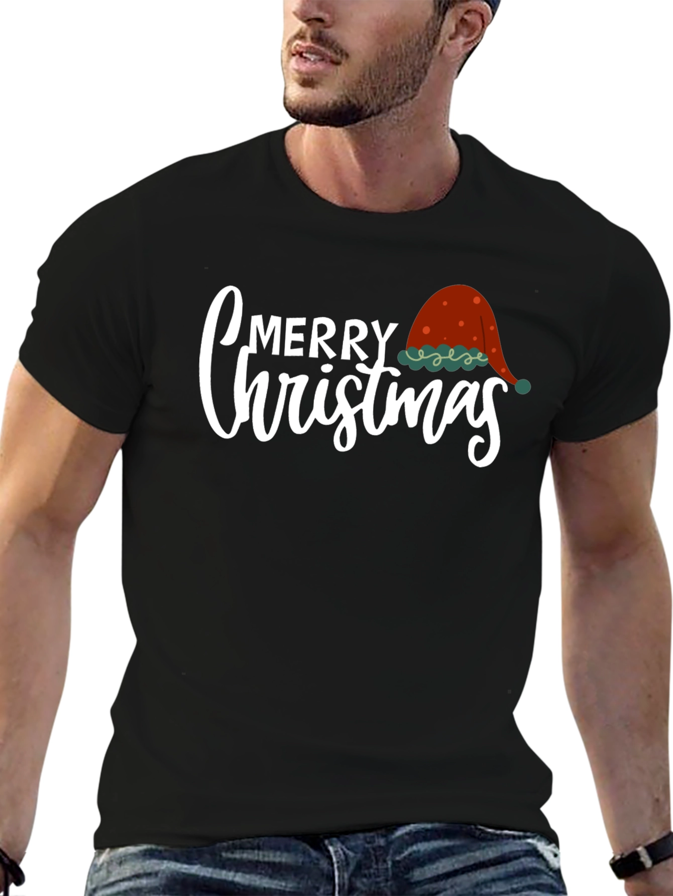 Merry Christmas Graphic Tee Holiday Shirt