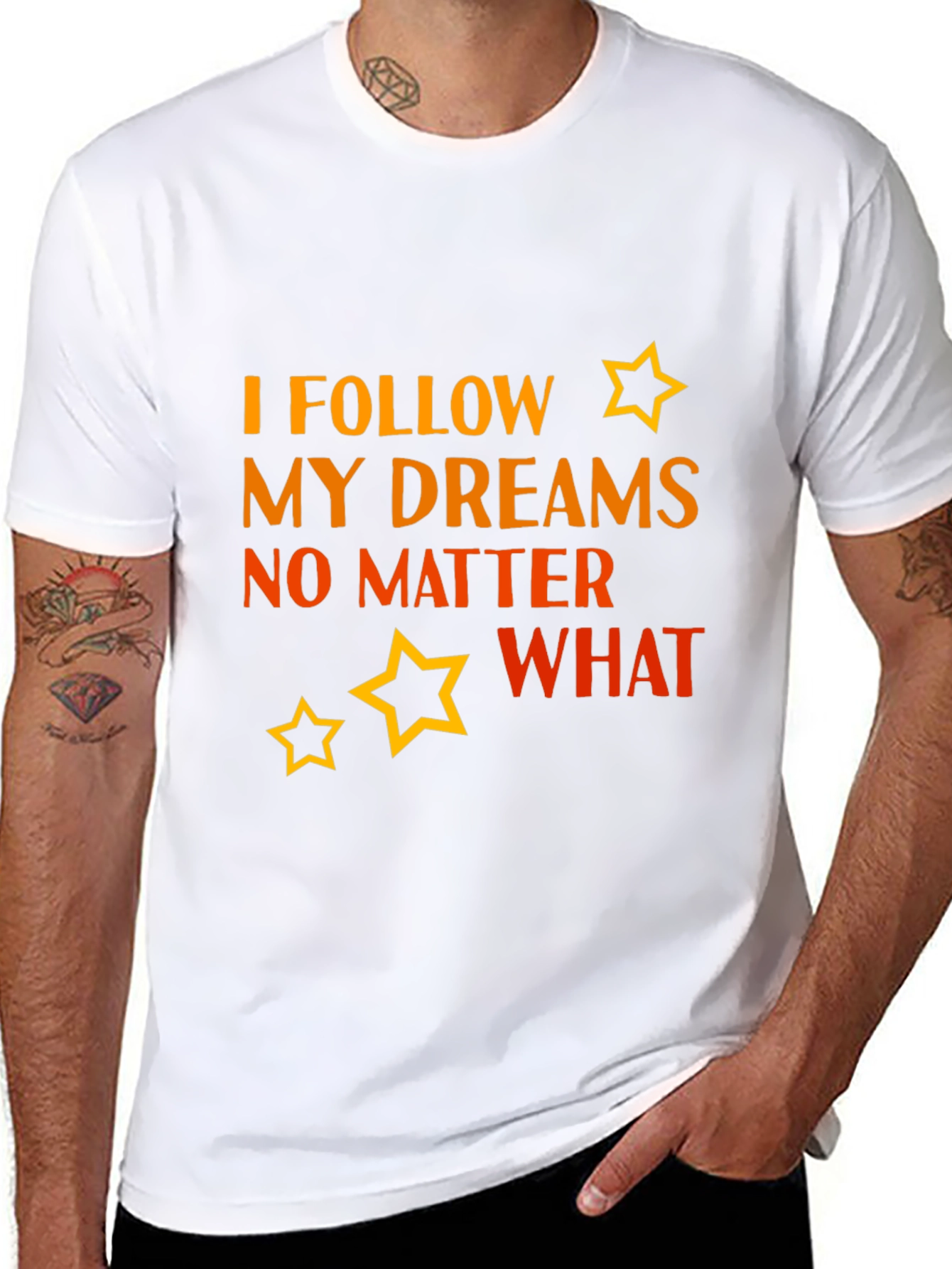 I Follow My Dreams Graphic Tee - Black