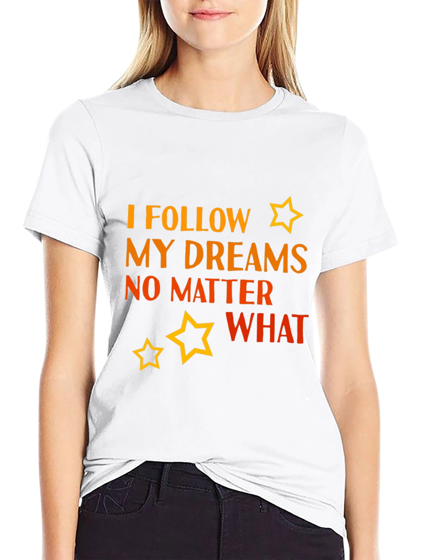 I Follow My Dreams Graphic Tee - Black