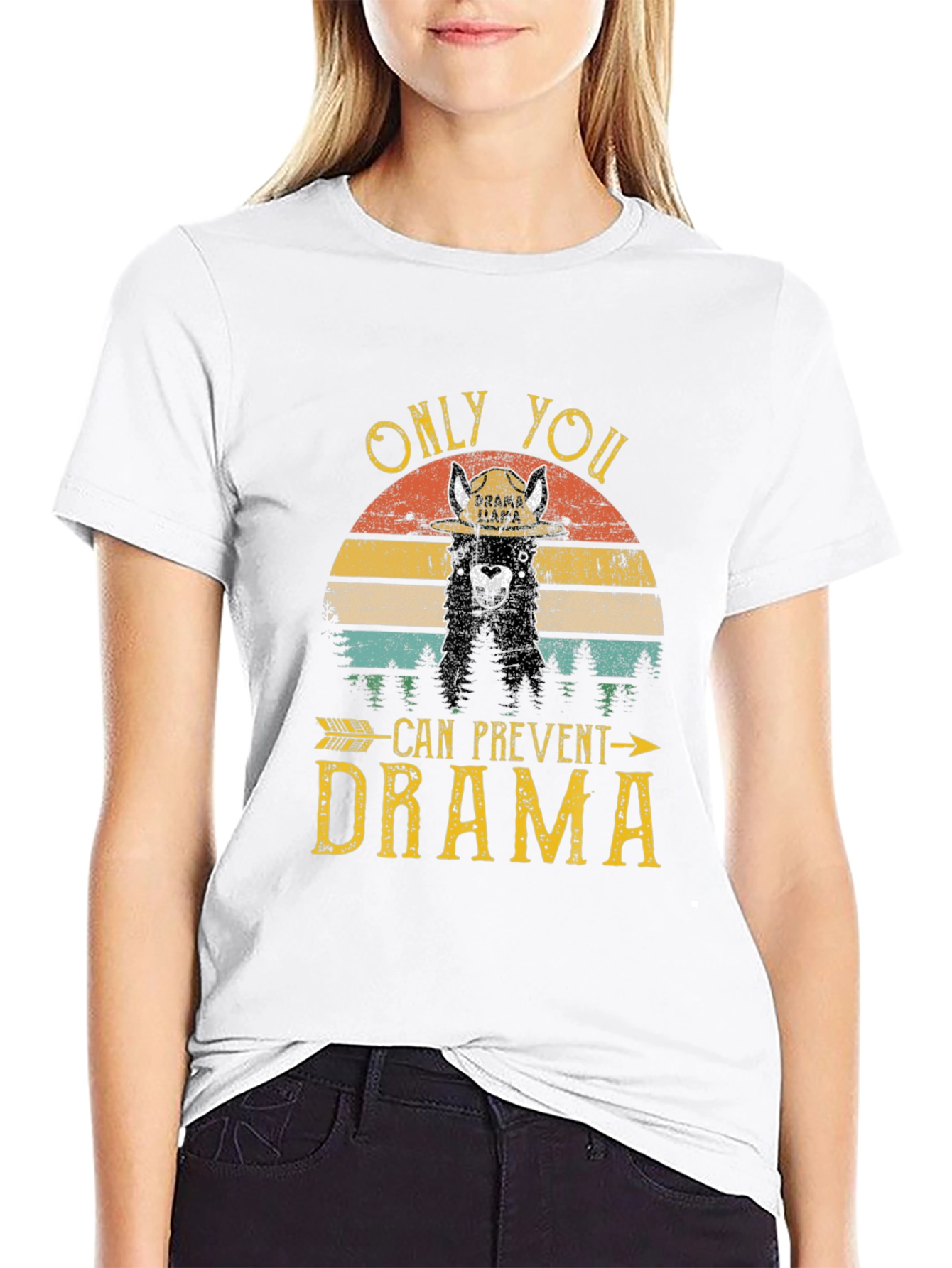 Drama Llama Graphic T-Shirt - Prevent Drama Tee