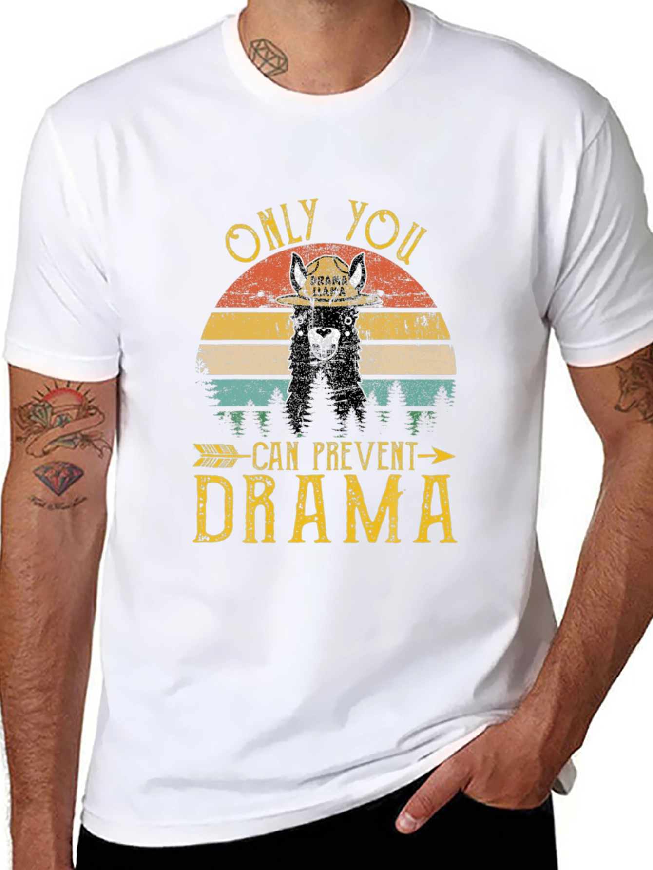 Drama Llama Graphic T-Shirt - Prevent Drama Tee