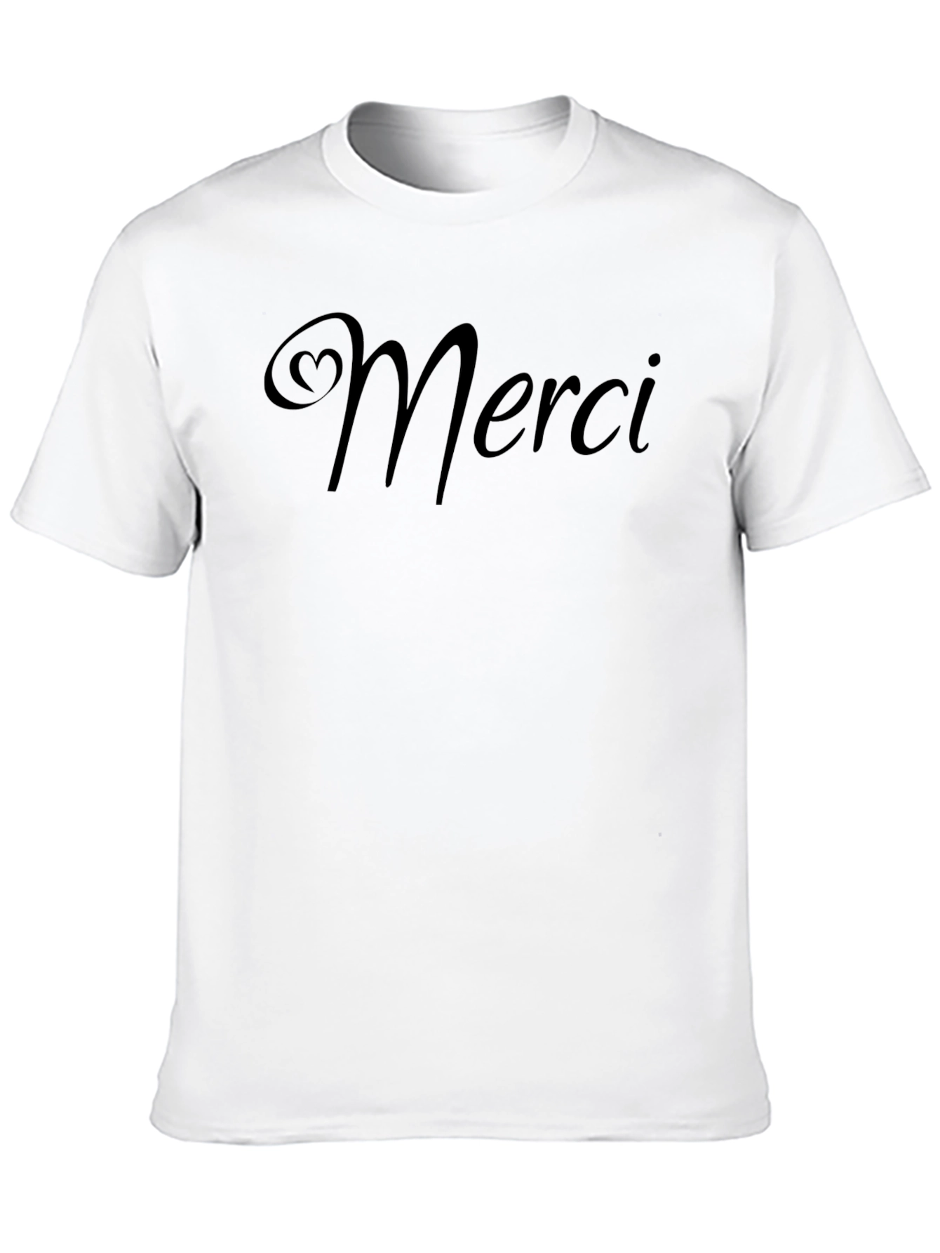 Merci Heart Graphic T-Shirt - Casual Comfort