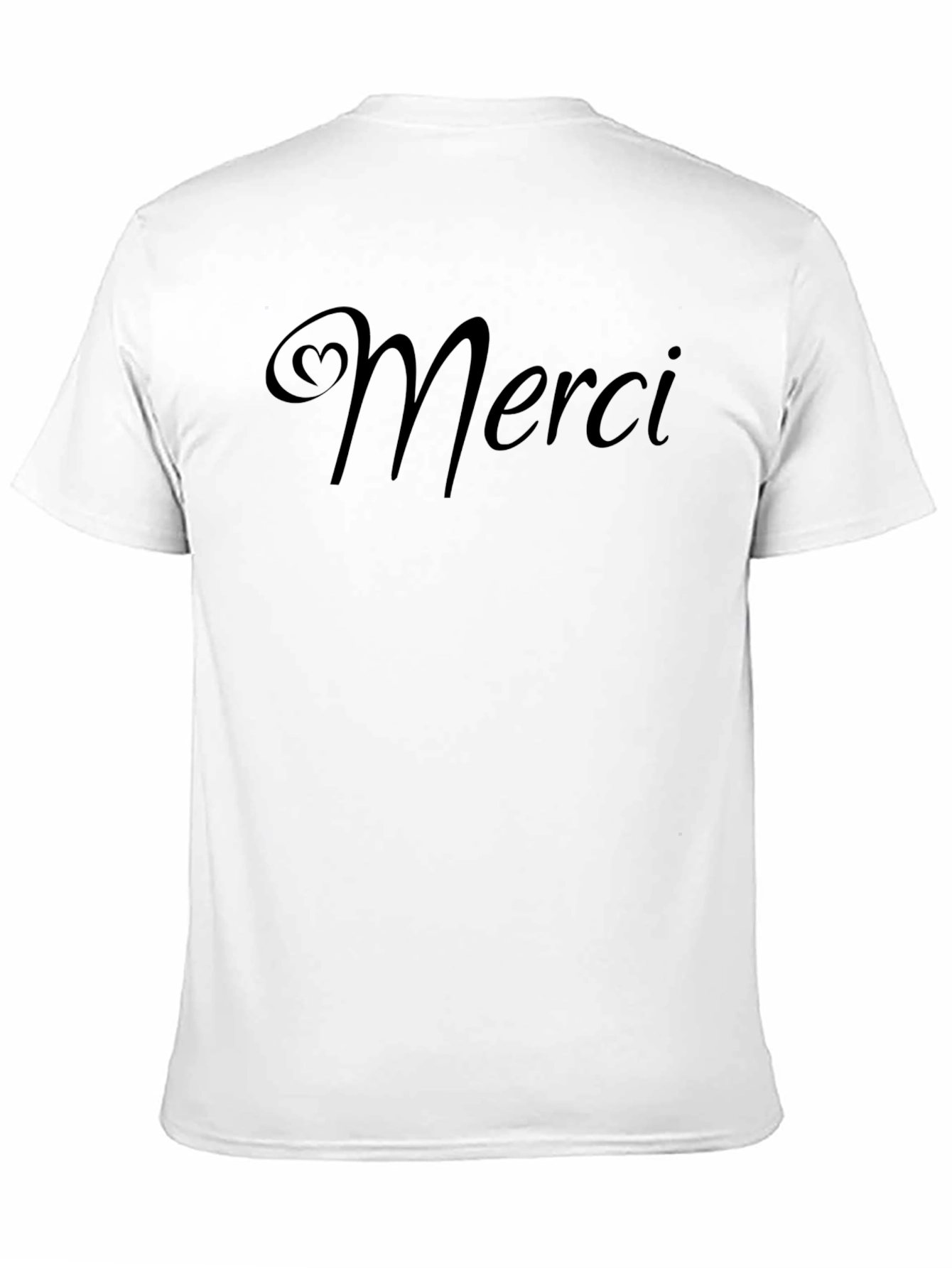 Merci Heart Graphic T-Shirt - Casual Comfort