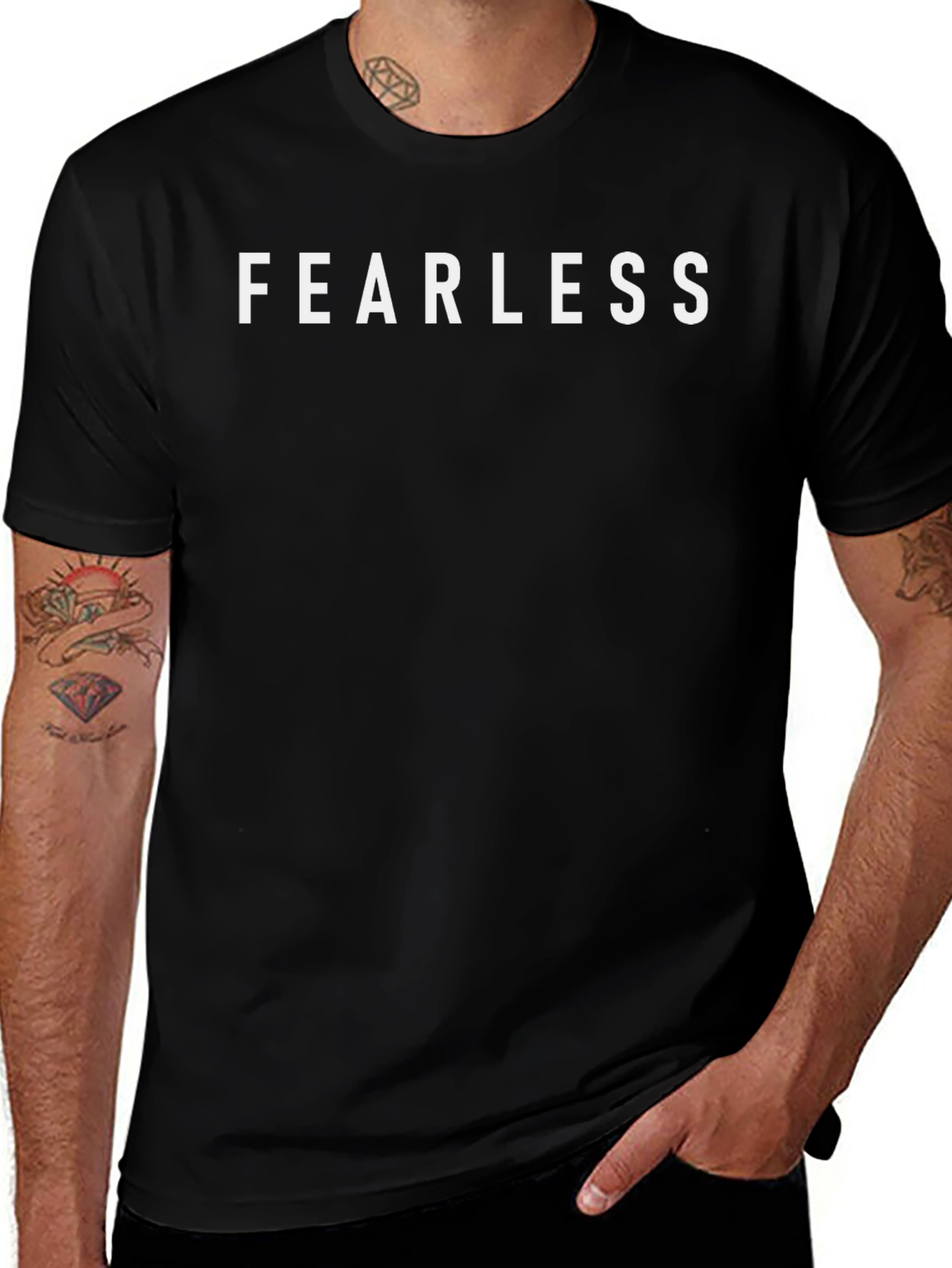 Fearless Graphic Tee - Black Cotton Blend