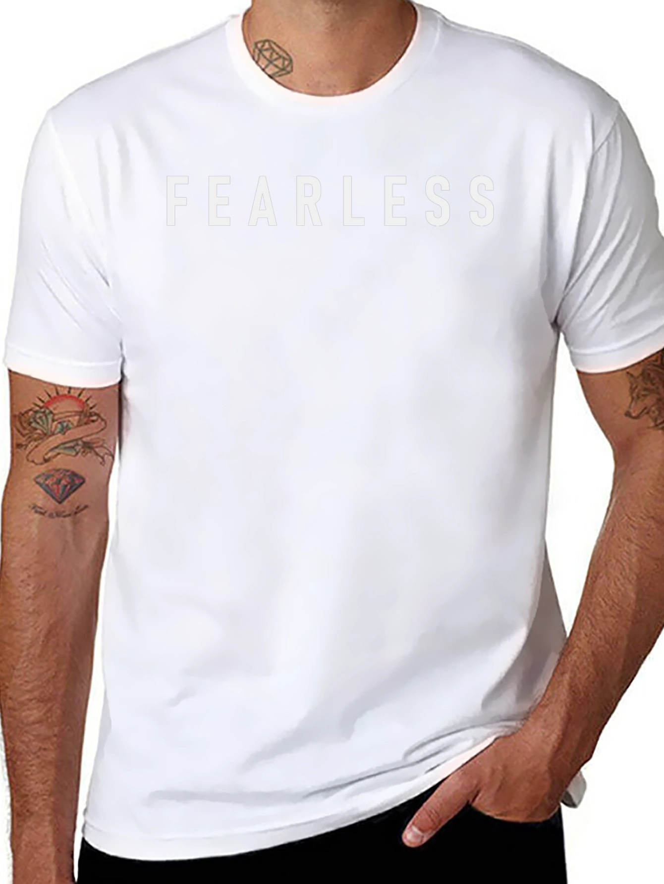 Fearless Graphic Tee - Black Cotton Blend