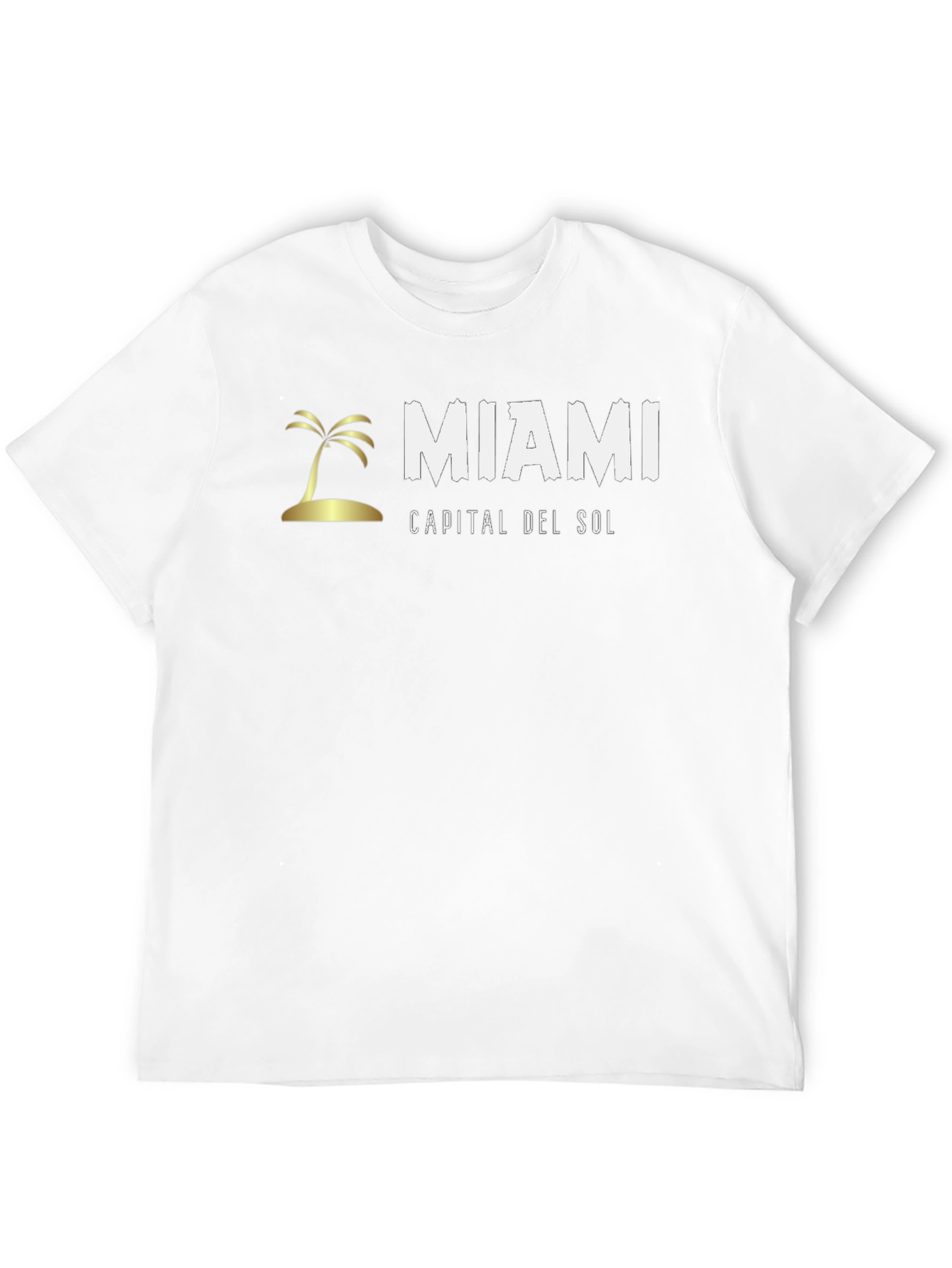 Miami Palm Tree Black T-Shirt