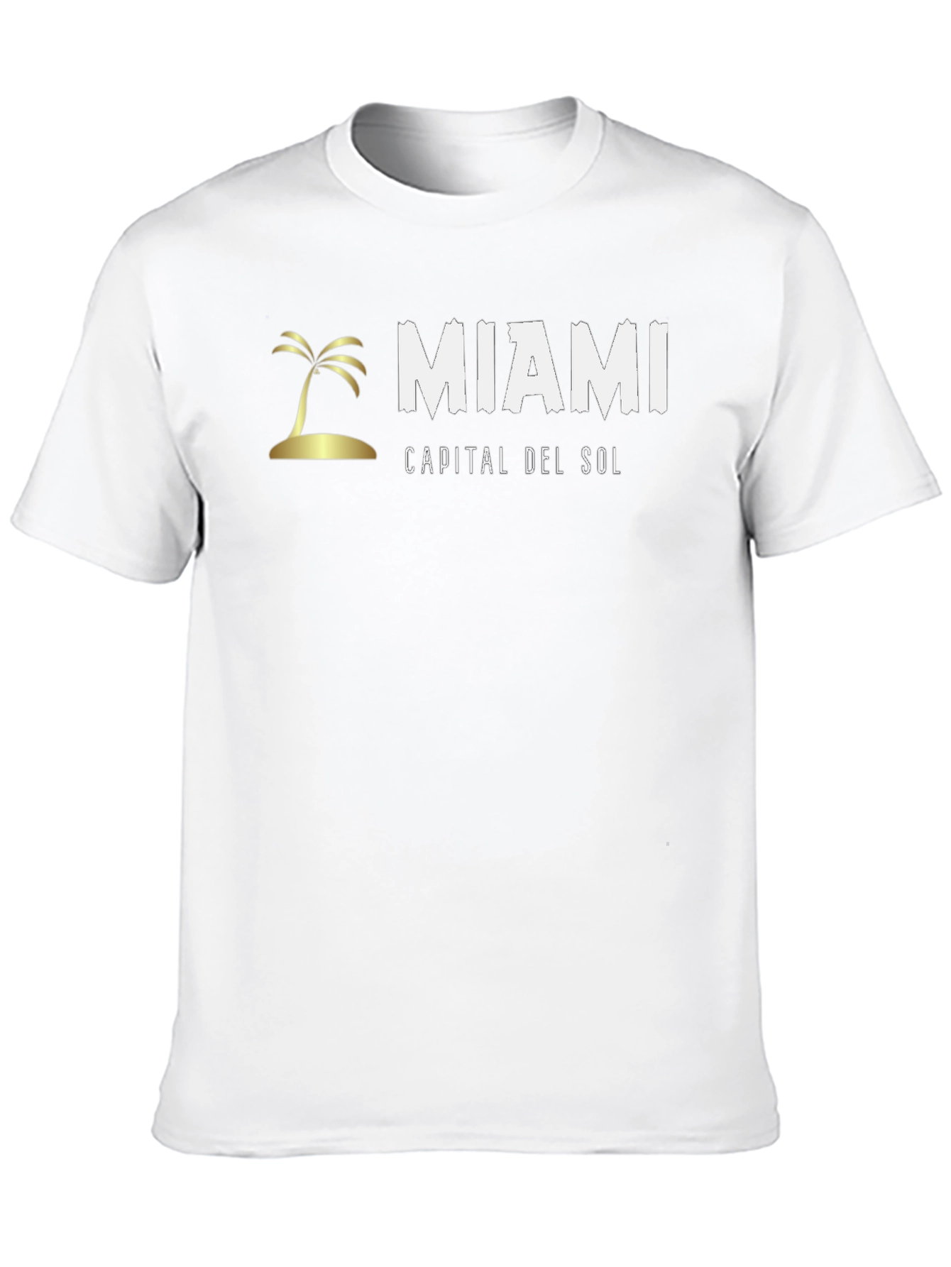 Miami Palm Tree Black T-Shirt
