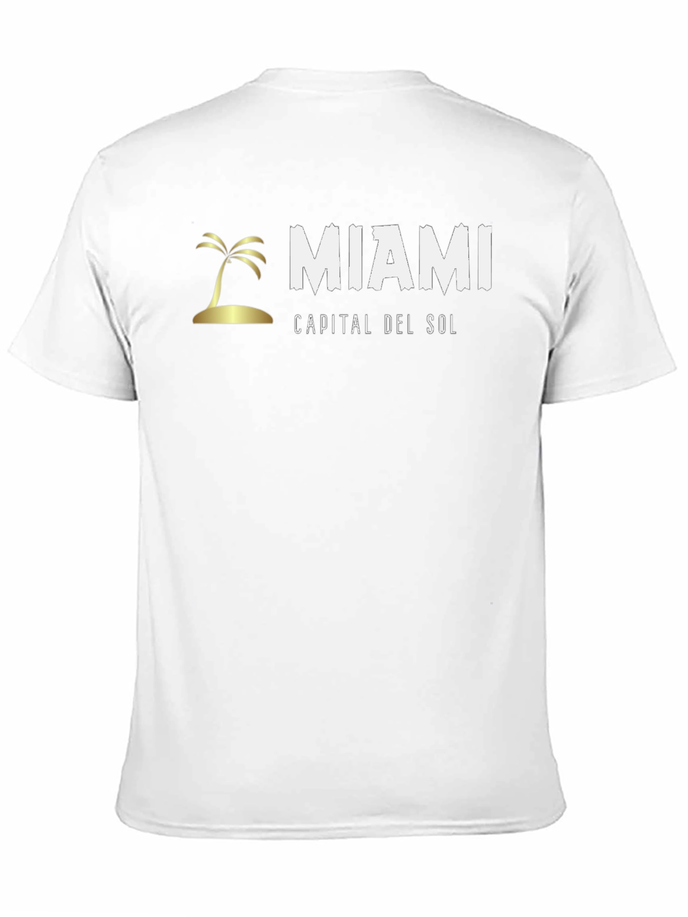 Miami Palm Tree Black T-Shirt