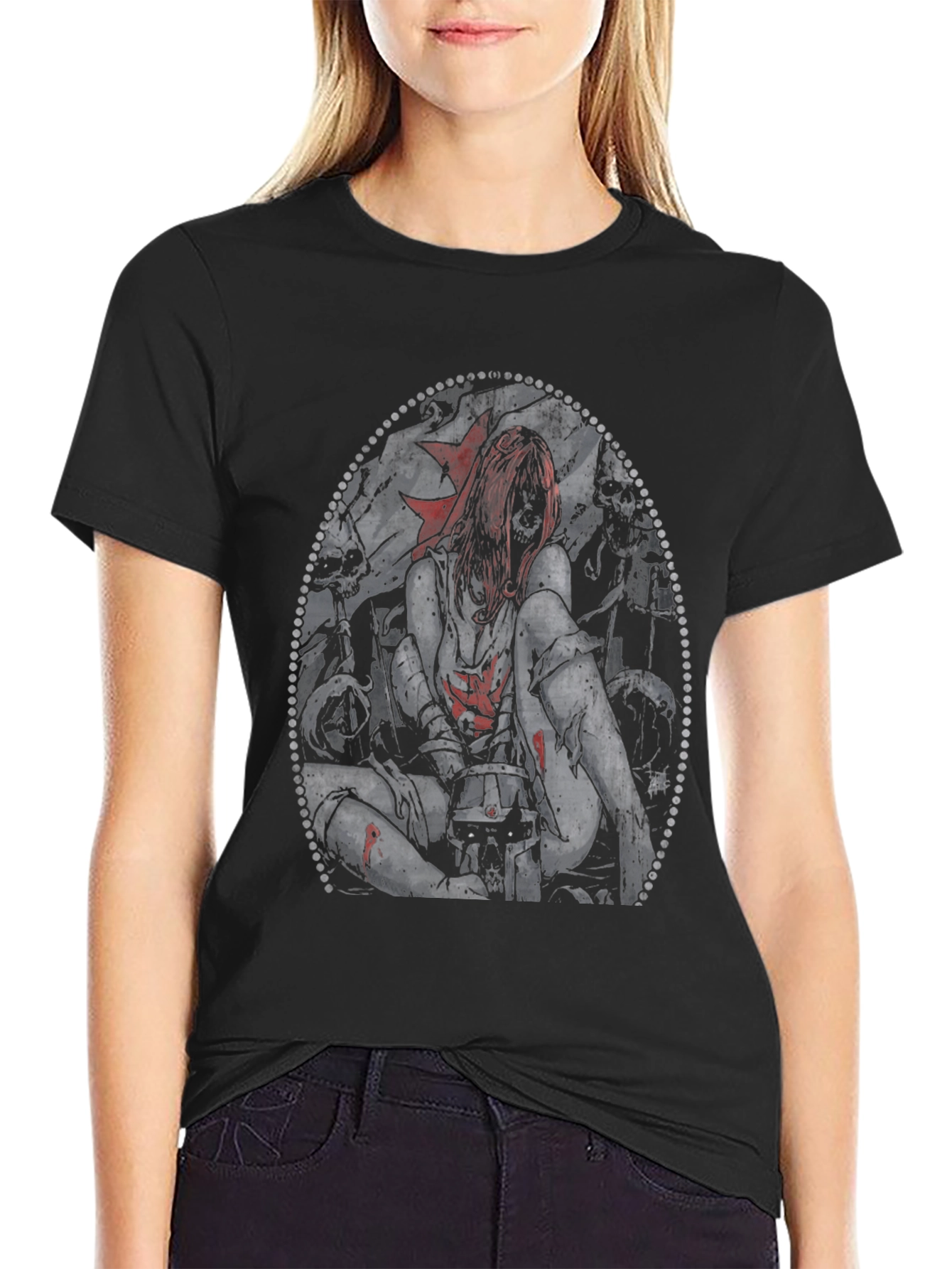 Creepy Girl T-Shirt - Gothic Horror Tee