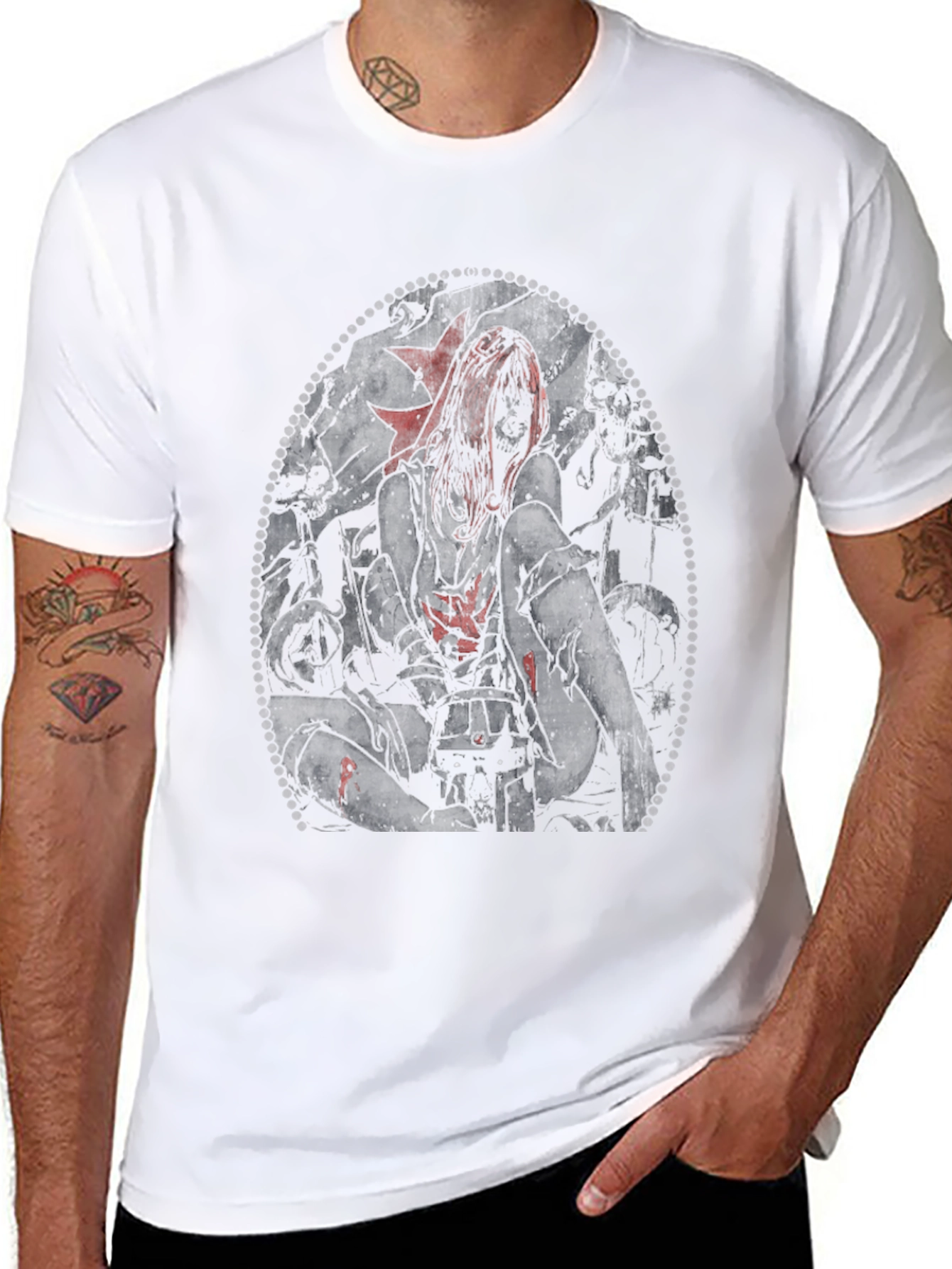 Creepy Girl T-Shirt - Gothic Horror Tee