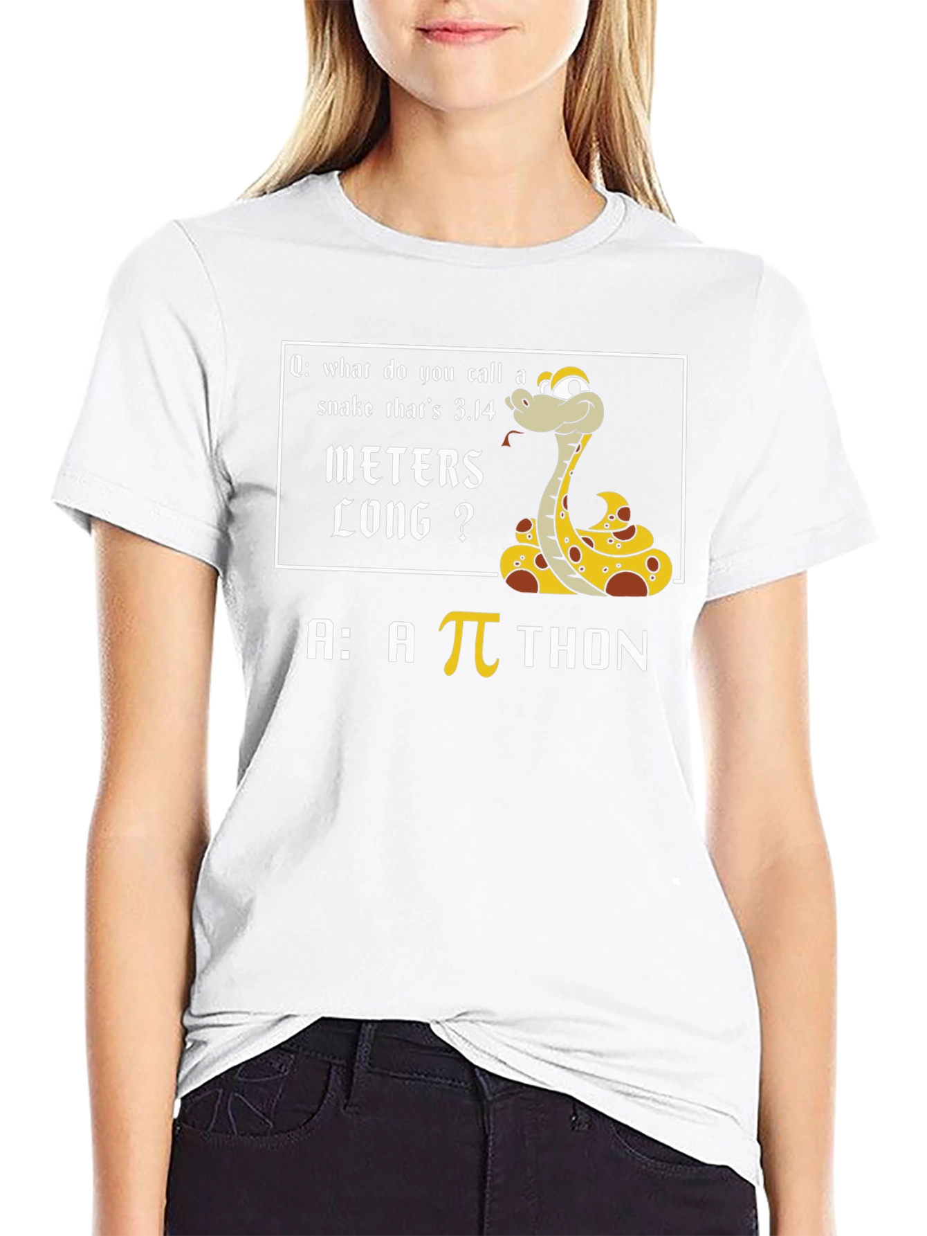 Pi-thon Snake Math Humor T-Shirt