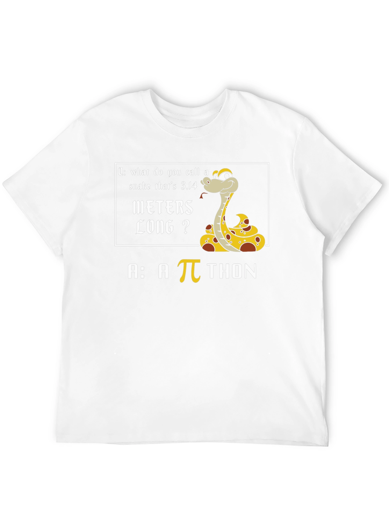 Pi-thon Snake Math Humor T-Shirt
