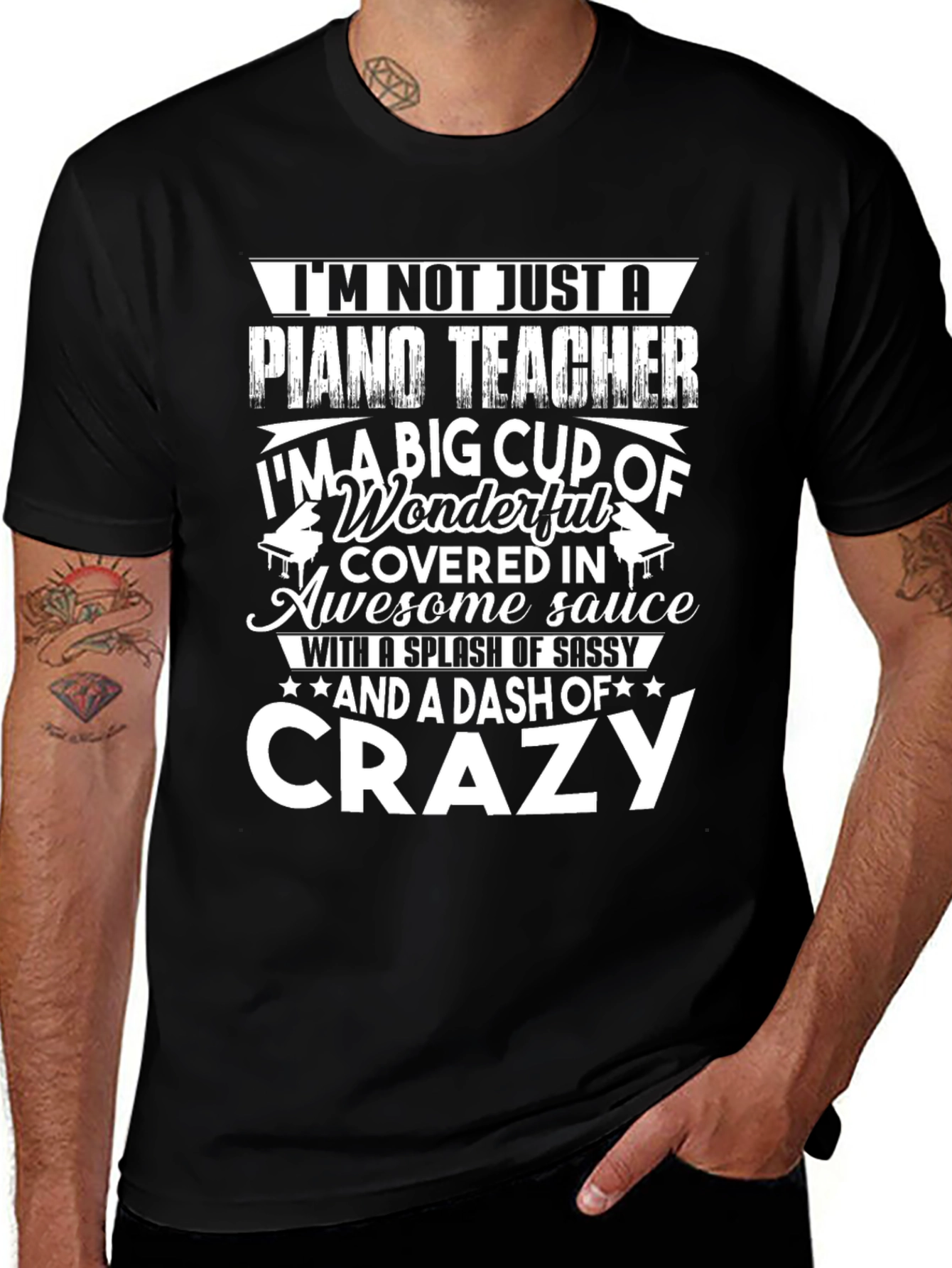 Piano Teacher Crazy Funny T-Shirt